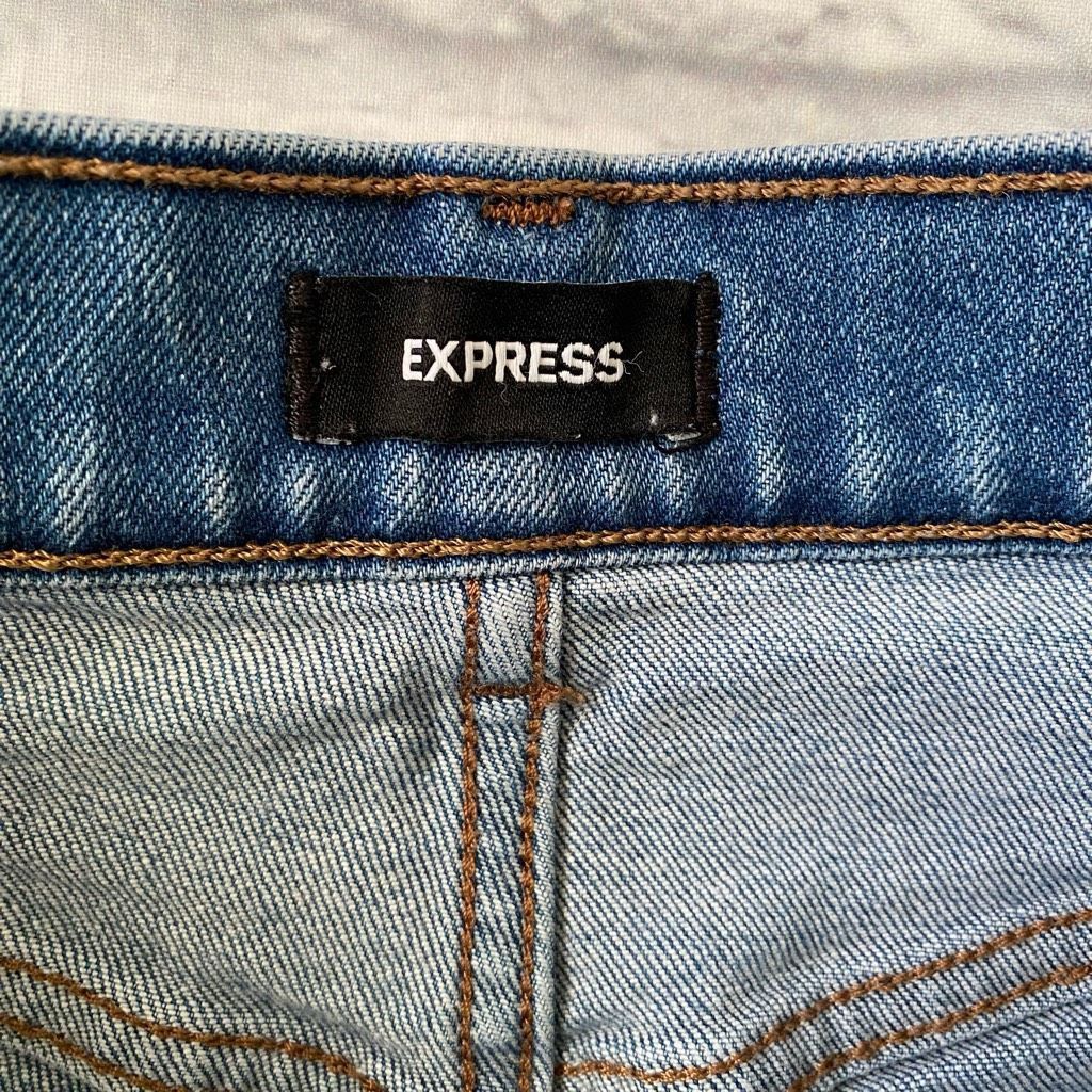 Express Express women 2 cotton blend super high rise mom jeans blue Size 26" / US 2 / IT 38 - 5 Thumbnail