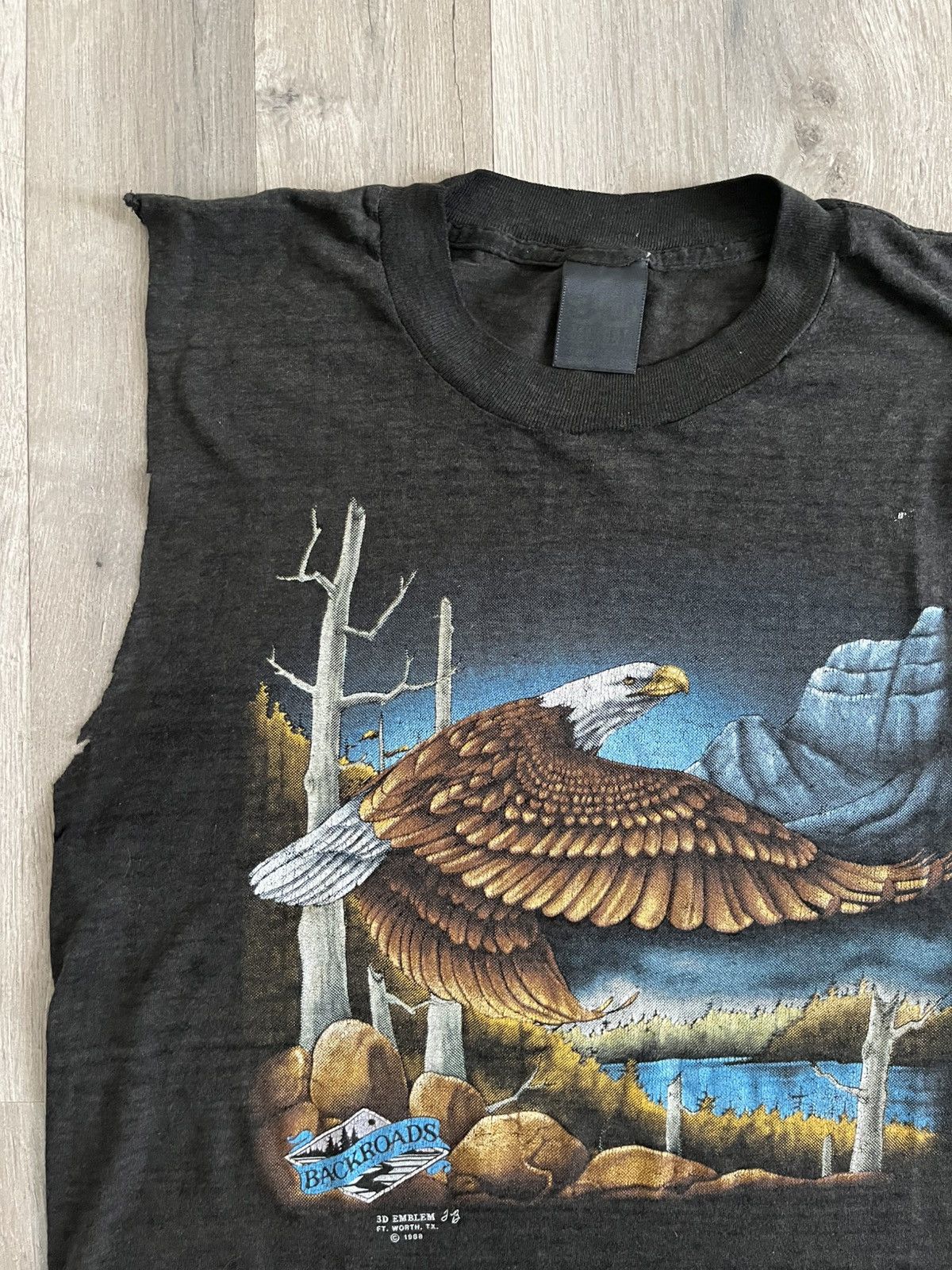 Harley Davidson 1988 3D Emblem Eagle Backroads Sleeveless Tee Size US S / EU 44-46 / 1 - 2 Thumbnail