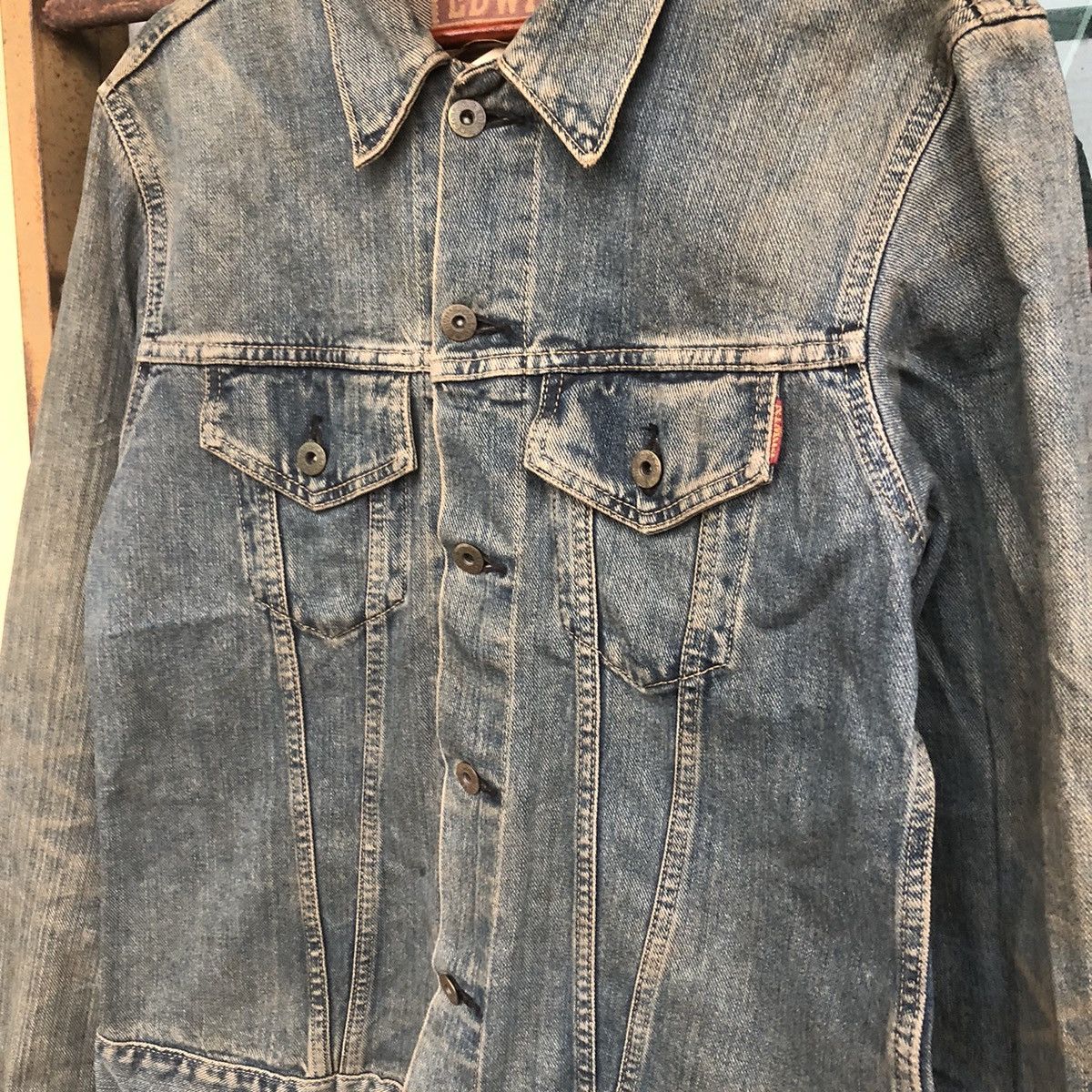 Edwin × Japanese Brand 90’ Edwin 100% Cotton Sanforized Denim Jacket Size US L / EU 52-54 / 3 - 3 Thumbnail