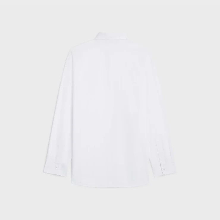 Celine o1w1db10925 2C21B354X Tommy Shirt in White Size M / US 6-8 / IT 42-44 - 2 Thumbnail