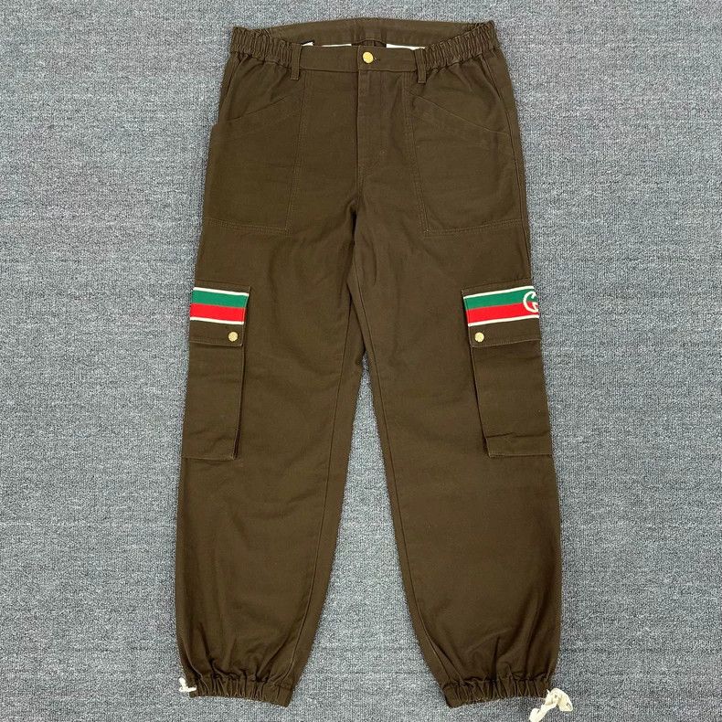 Gucci Gucci Red and green pocket overalls pant 2502-Nextarrow Size US 32 / EU 48 - 1 Thumbnail