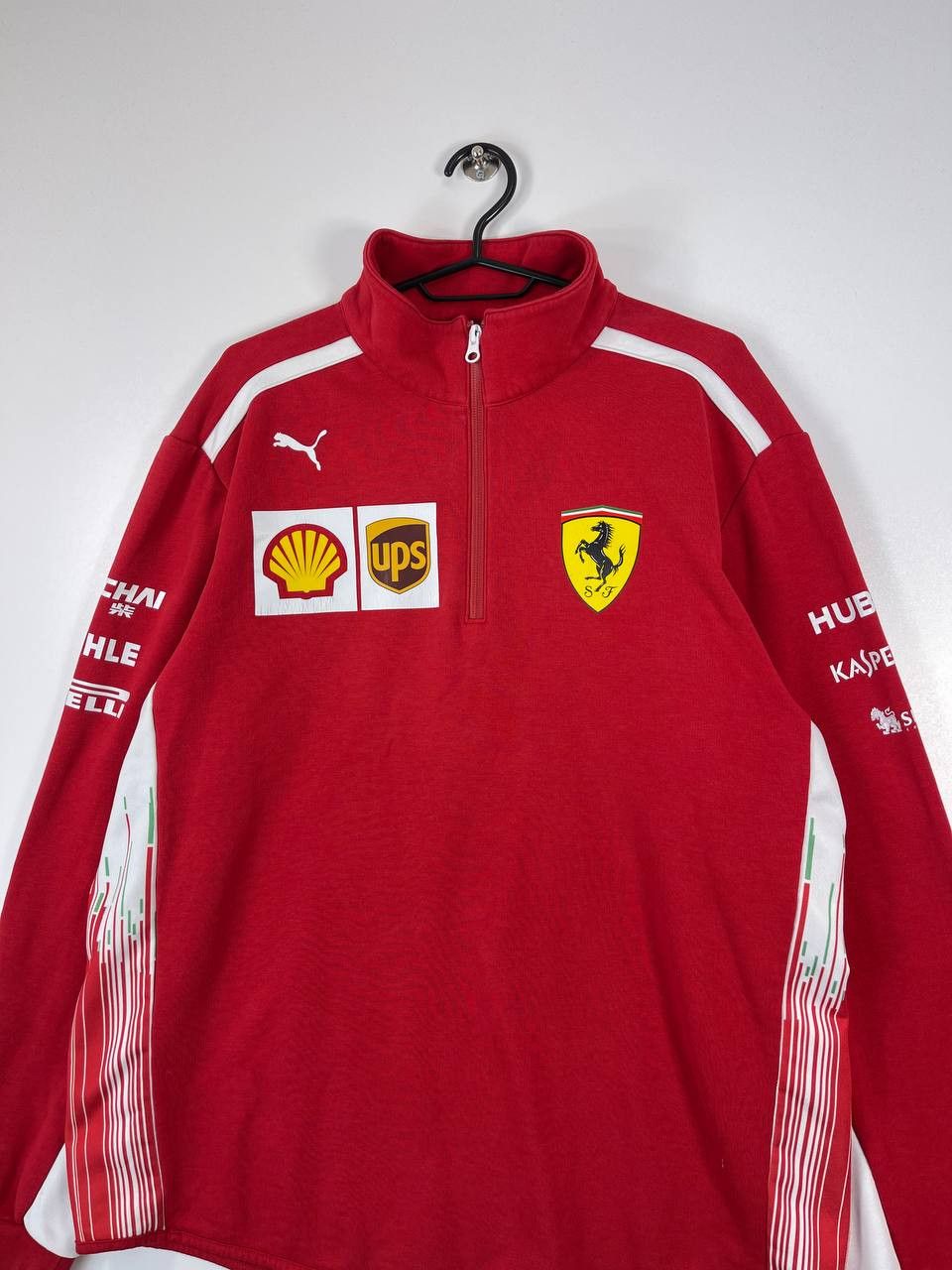 Puma Puma Ferrari F1 Team Pullover Half Zip Sweatshirt Sz L Size US M / EU 48-50 / 2 - 2 Thumbnail