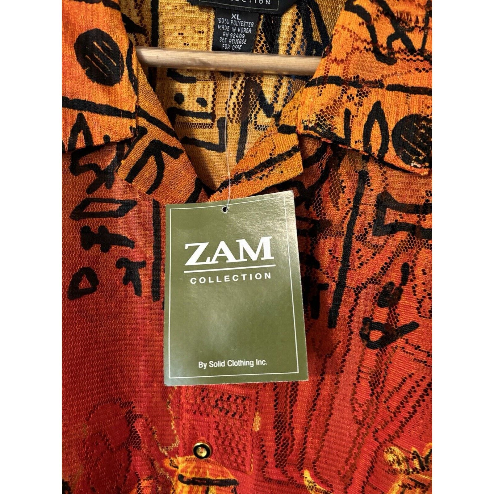 Other vintage Zam Egyptian Hawaiian red black Shirt XL Deadstock Size US XL / EU 56 / 4 - 3 Thumbnail