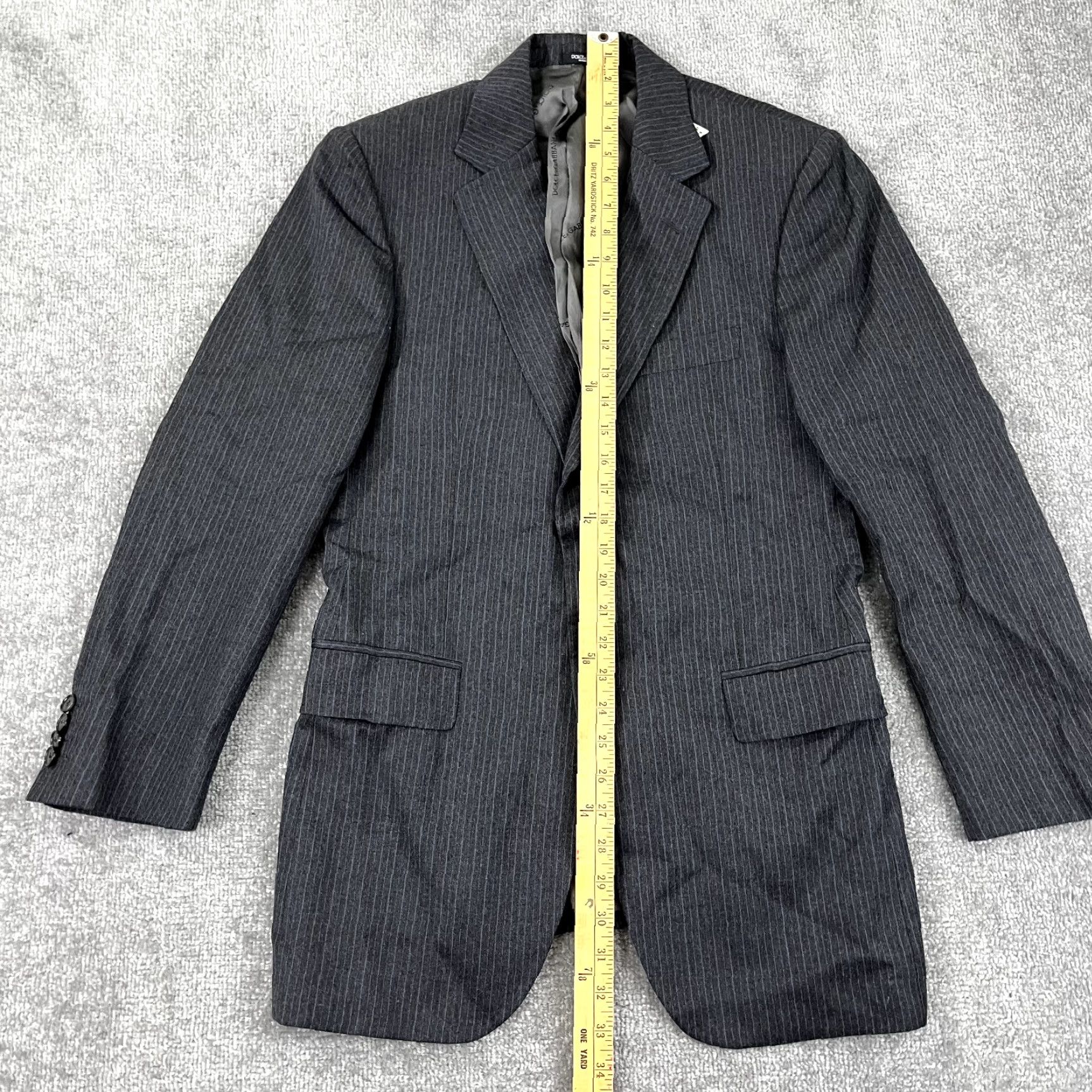 Dolce & Gabbana Dolce & Gabbana Blazer Mens US 38 Gray Striped Wool Tuxedo Jacket NEW Italy Size 38R - 5 Thumbnail
