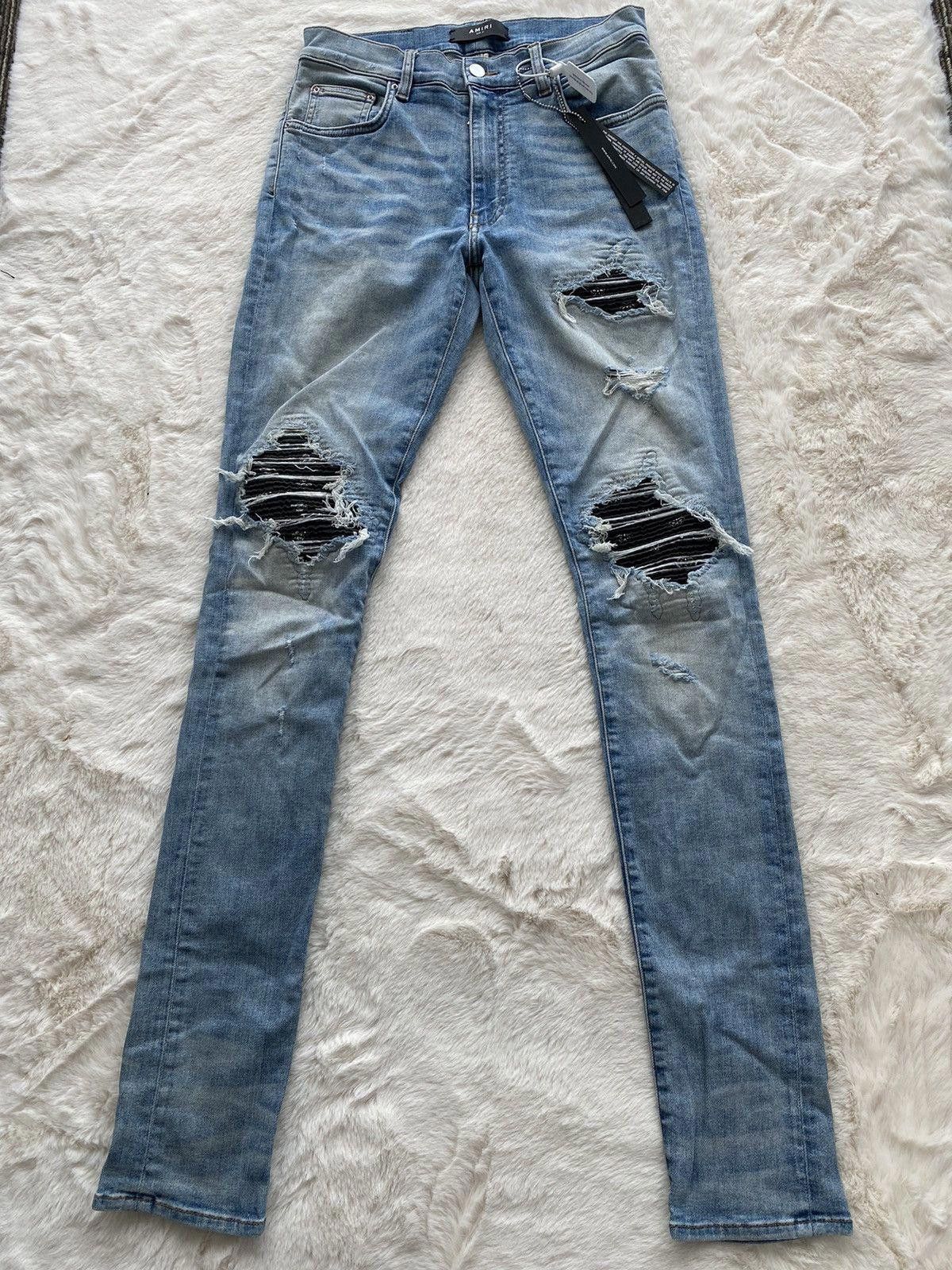 Amiri Indigo Black Bandana MX1 Jeans