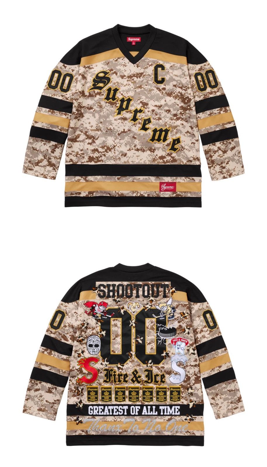 シャツ Supreme 2014ss Hockeyshirts  Desert Camo Supreme Desert Camo Hockey Top (FW14)