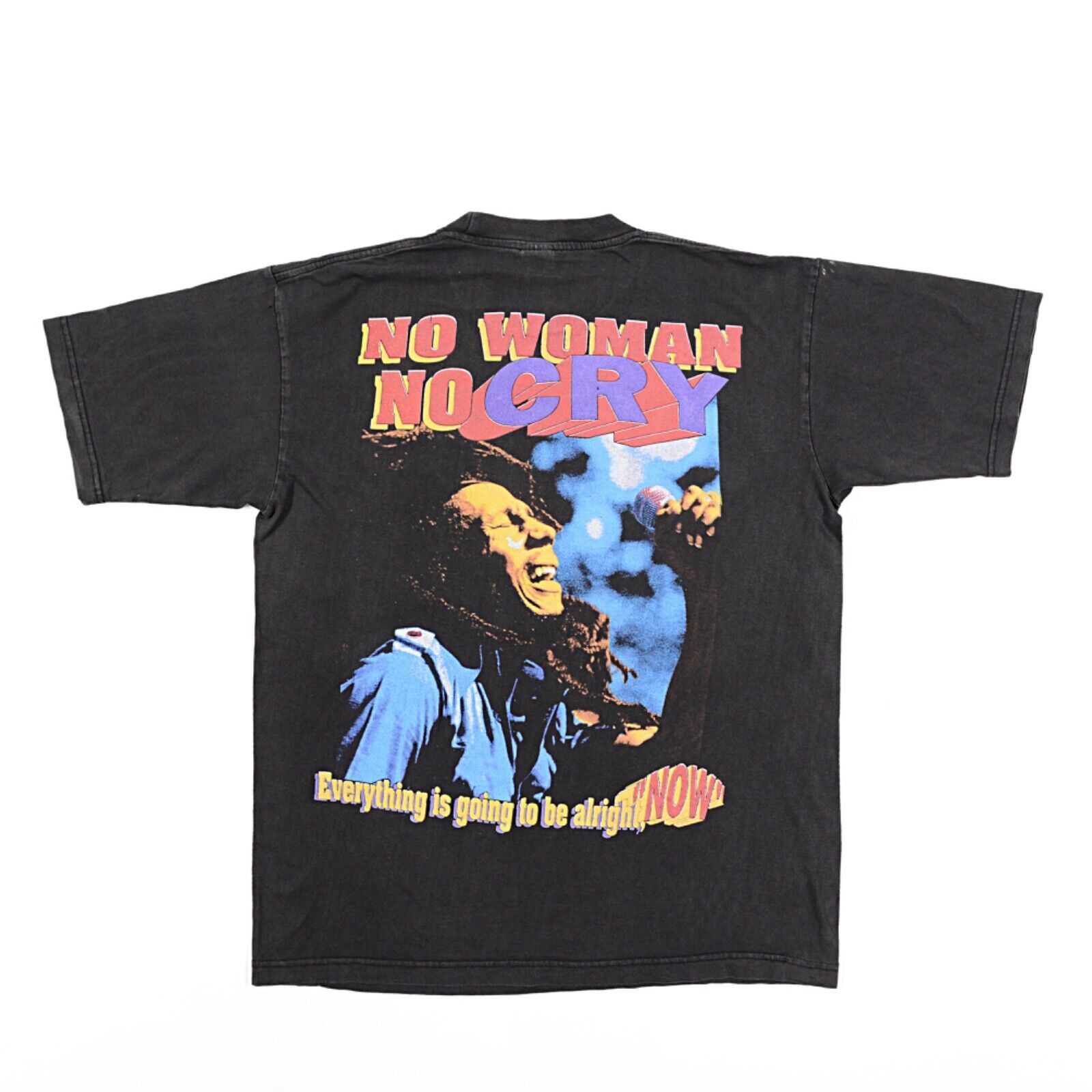 Vintage BOB MARLEY No Woman No Cry 90's VTG T-Shirt L/XL Rap Reggae Size US XL / EU 56 / 4 - 2 Thumbnail
