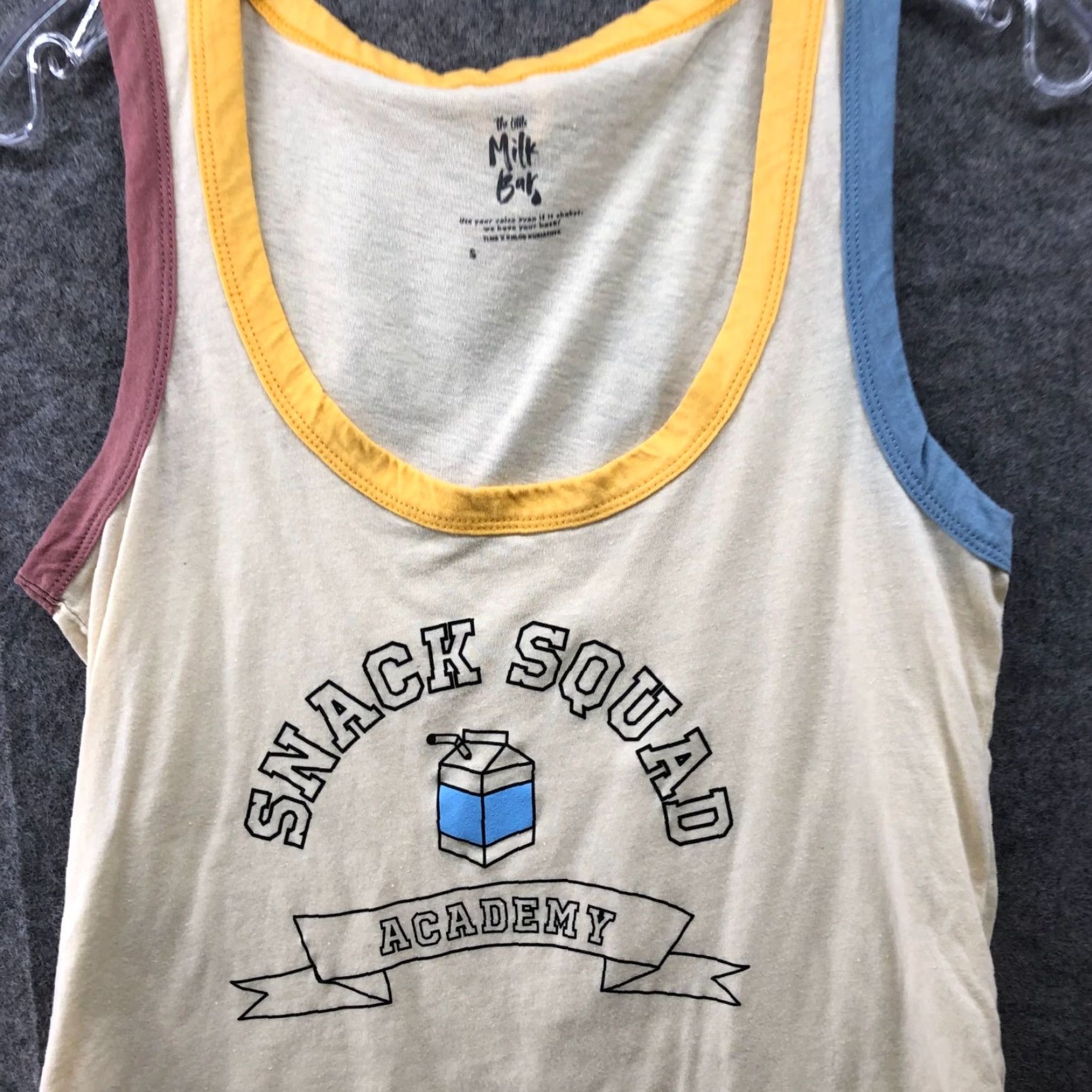 Vintage VINTAGE The Little Milk Bar Snack Squad Tank Top Womens S Cotton Blend Cream Sleeveless Summer Casual Size S / US 4 / IT 40 - 3 Thumbnail