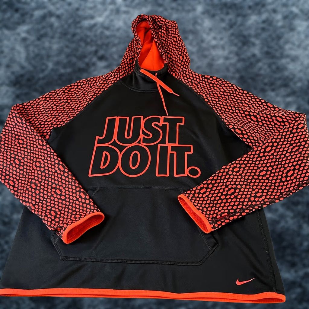 Nike Nike Therma-FIT Hoodie Pullover Just Do It Black Red Mens Medium Size US M / EU 48-50 / 2 - 1 Thumbnail