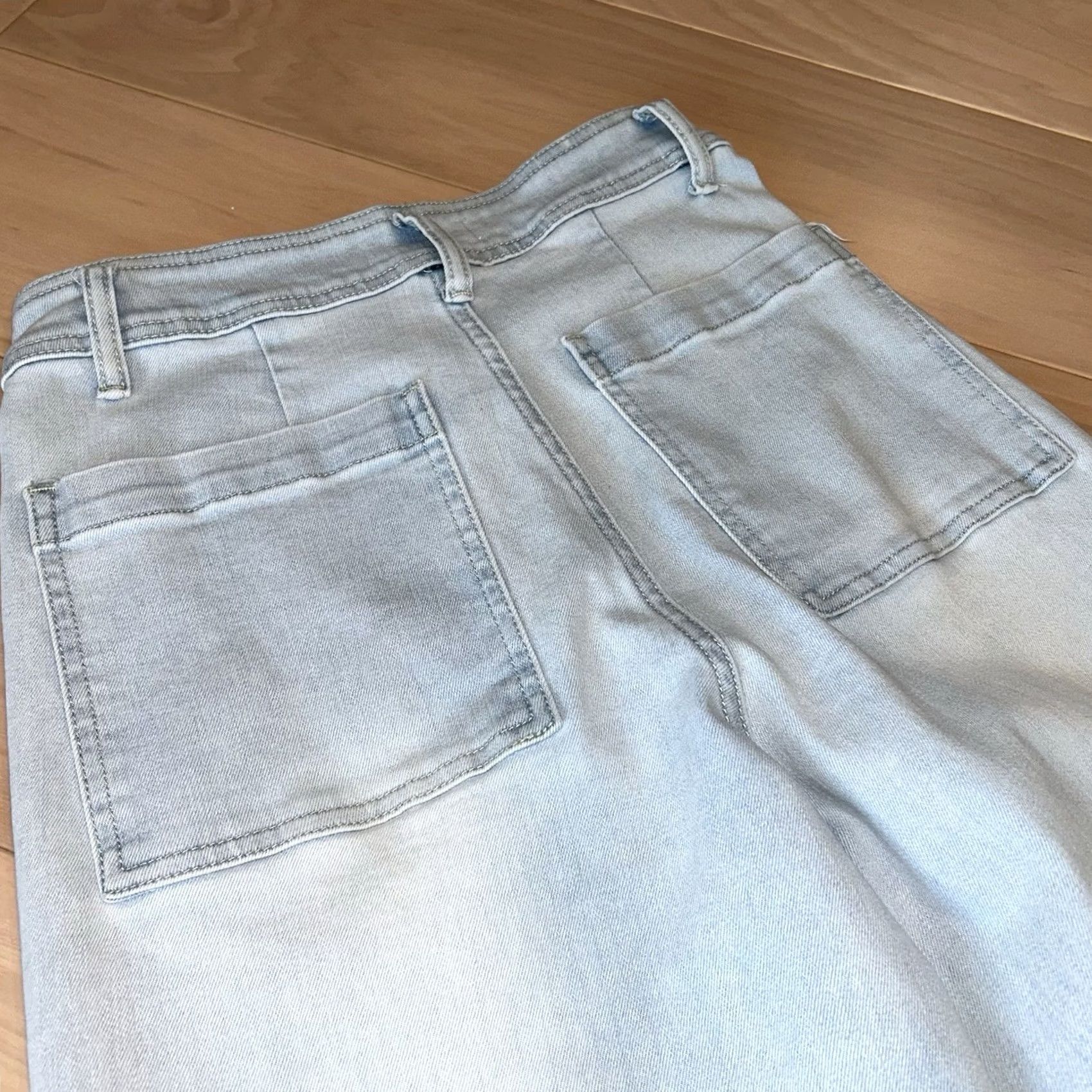 Vintage OAT NEW YORK WIDE LEG BLUE JEANS - High Rise Denim Size 28" / US 6 / IT 42 - 4 Thumbnail