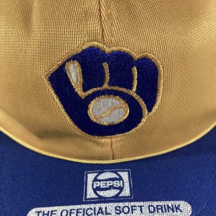 MLB × Vintage Vintage Milwaukee Brewers Trucker Snap Back Hat Two Tone Size ONE SIZE - 3 Thumbnail