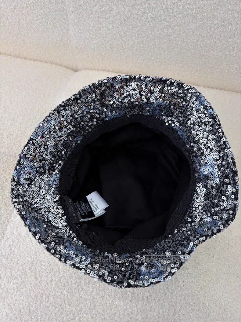 Chanel Chanel Size M Blue and silver sequin fisherman's hat Size ONE SIZE - 3 Thumbnail