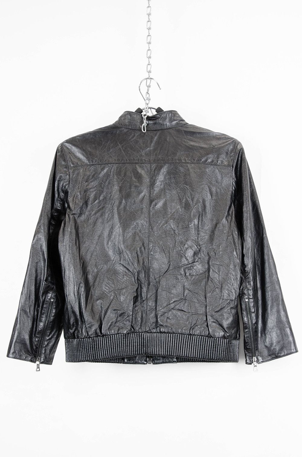 Prada Prada Leather Zip Jacket – Size 42 (Made in Italy) Size M / US 6-8 / IT 42-44 - 7 Thumbnail