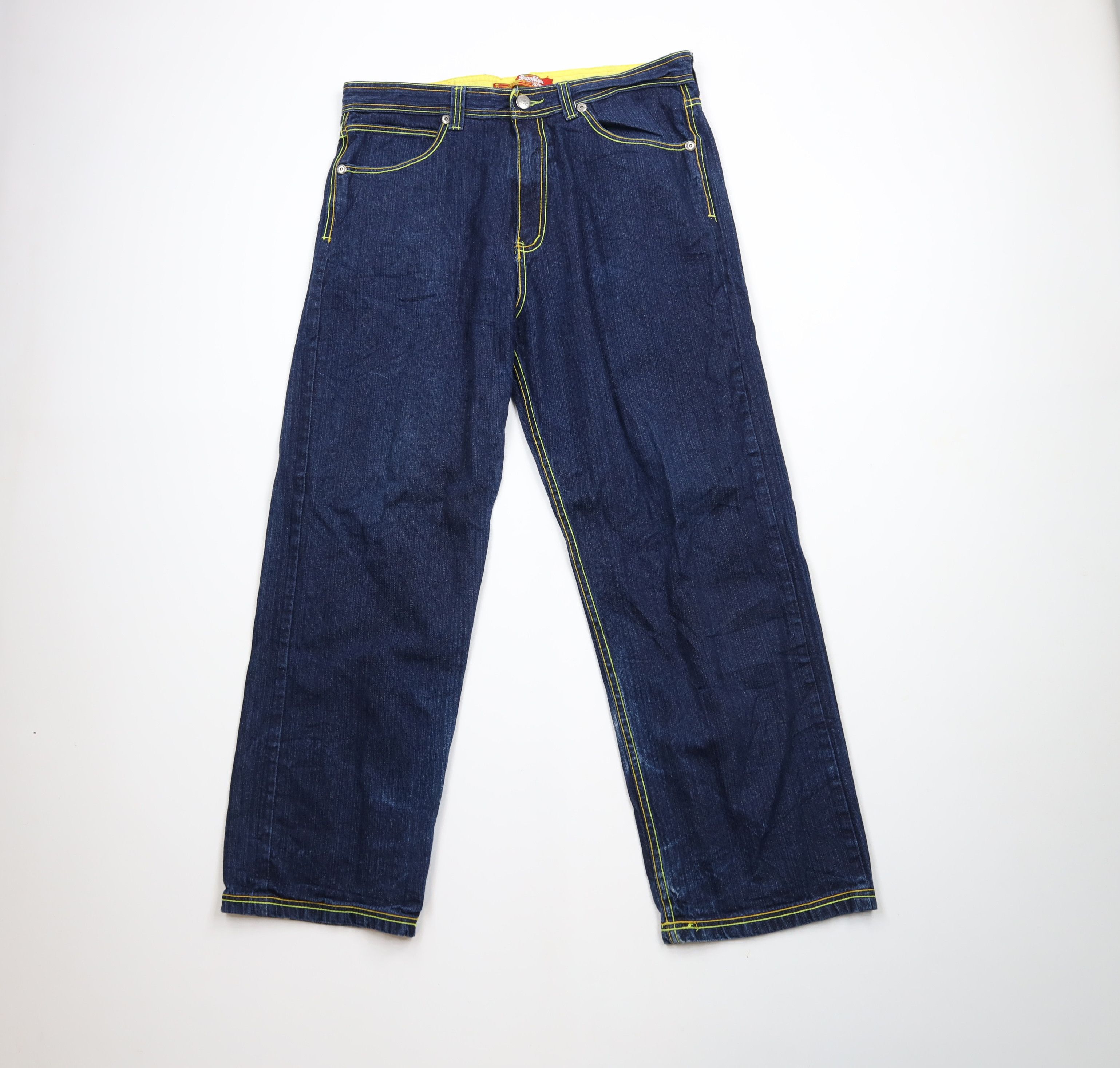 Vintage Vintage 90s Y2K Streetwear Fit Wide Leg Denim Jeans Blue Size US 36 / EU 52 - 1 Thumbnail