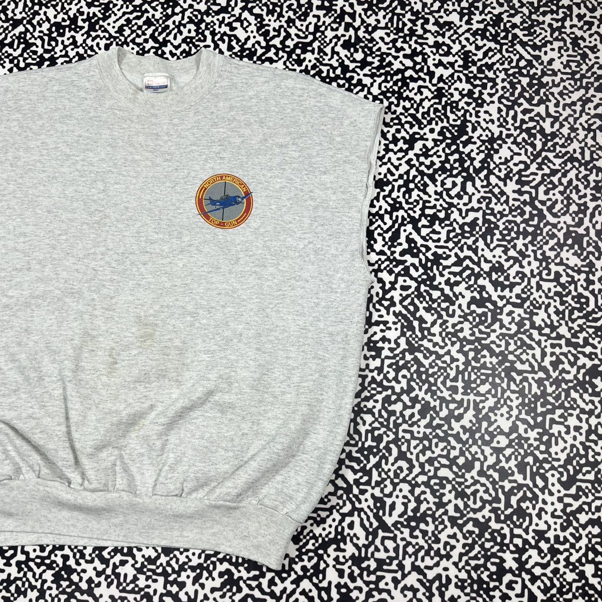 Vintage Vintage 90s American Top Gun USA Boxy Vest Retro Sweatshirt Size US XL / EU 56 / 4 - 9 Thumbnail
