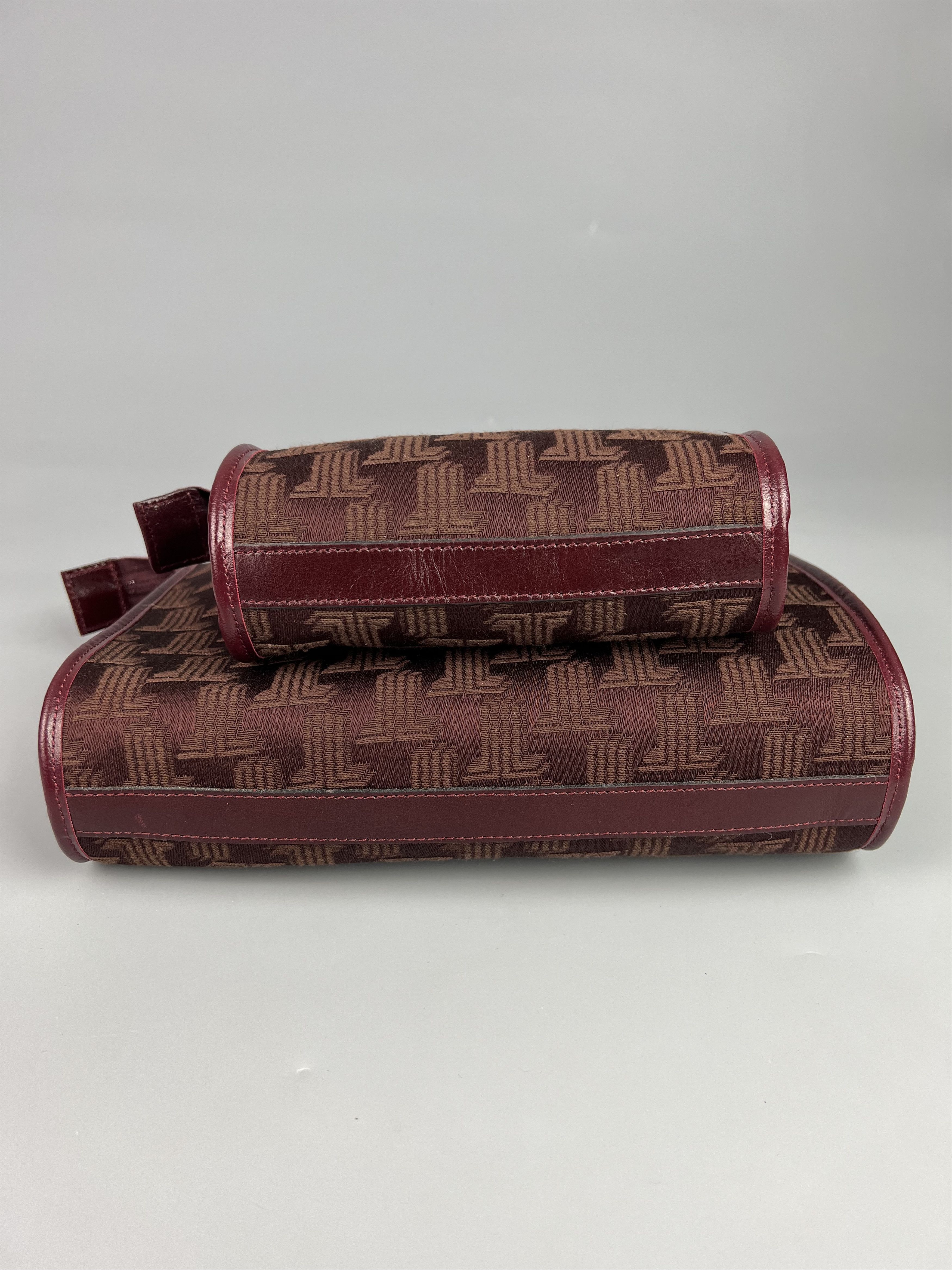 Lanvin Lanvin Set Monogram Logo Canvas Leather Clutch Cosmetic Bag Size ONE SIZE - 6 Thumbnail