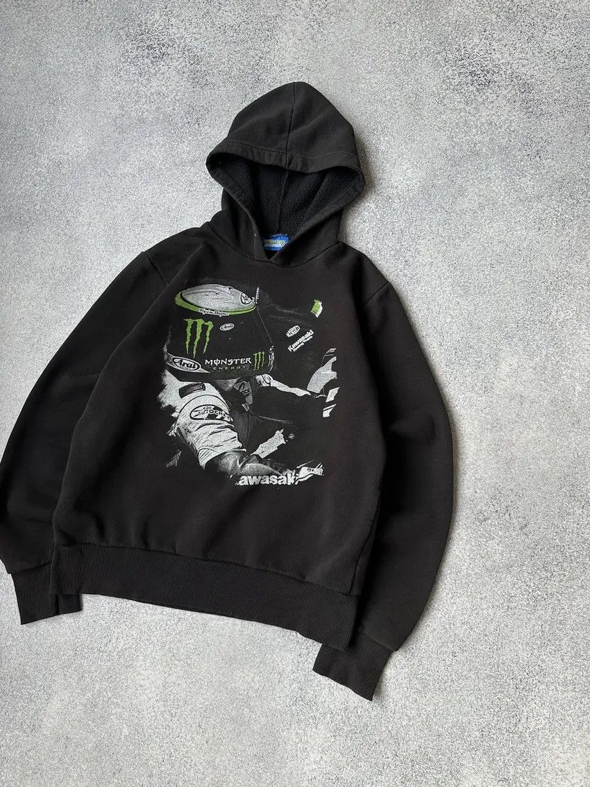 Vintage Vintage Kawasaki Monster Joe Rocket Racing Team Hoodie Size US M / EU 48-50 / 2 - 2 Thumbnail