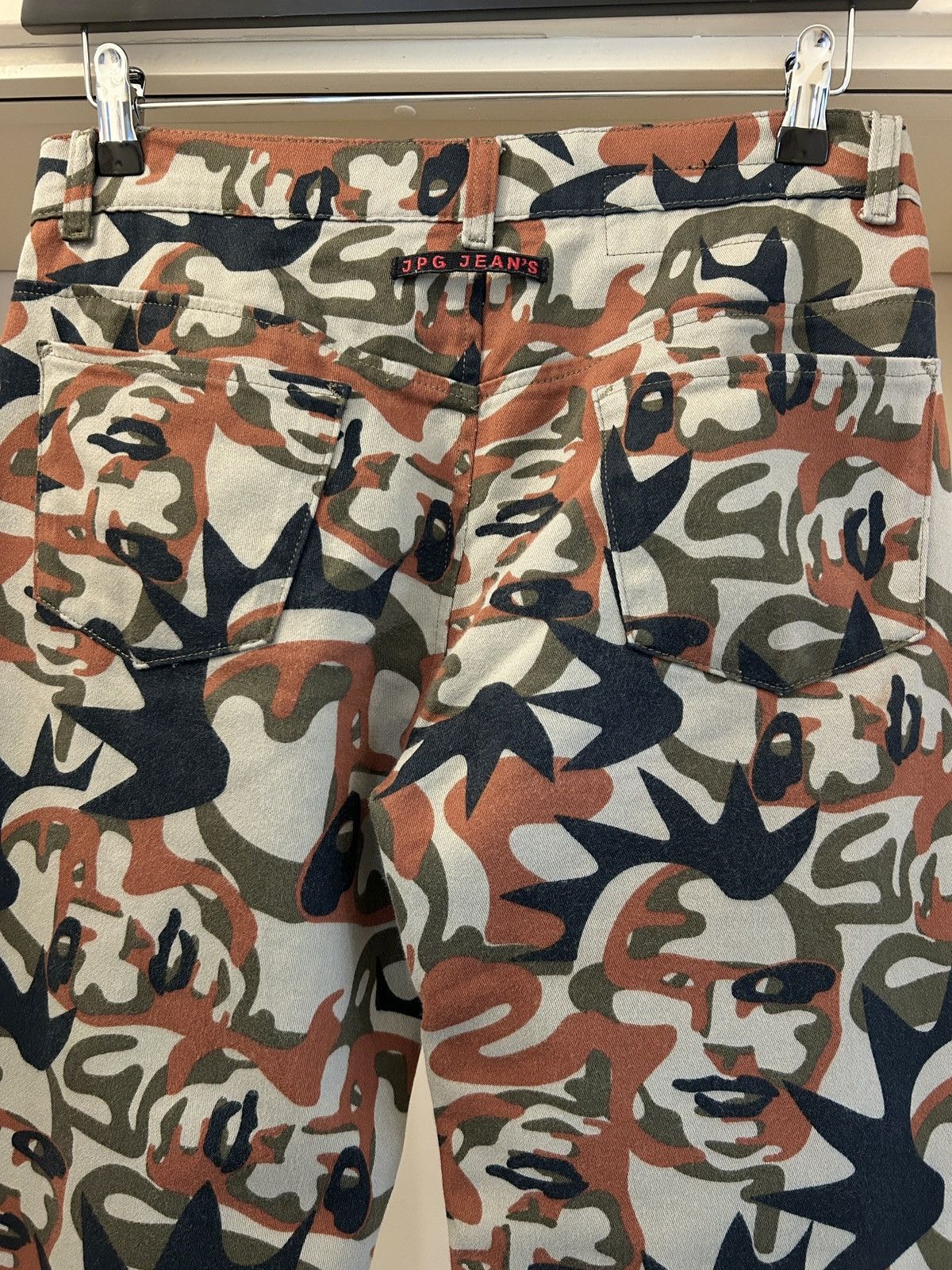 Jean Paul Gaultier Jean Paul Gaultier vintage punk faces camo wide leg pants Size US 30 / EU 46 - 10 Thumbnail