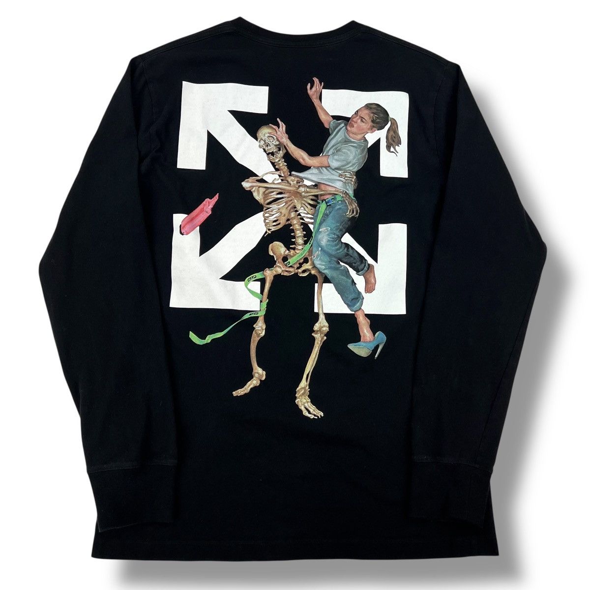 Off-White Off-White Pascal Skeleton Black Long Sleeve T Shirt Size US M / EU 48-50 / 2 - 2 Thumbnail