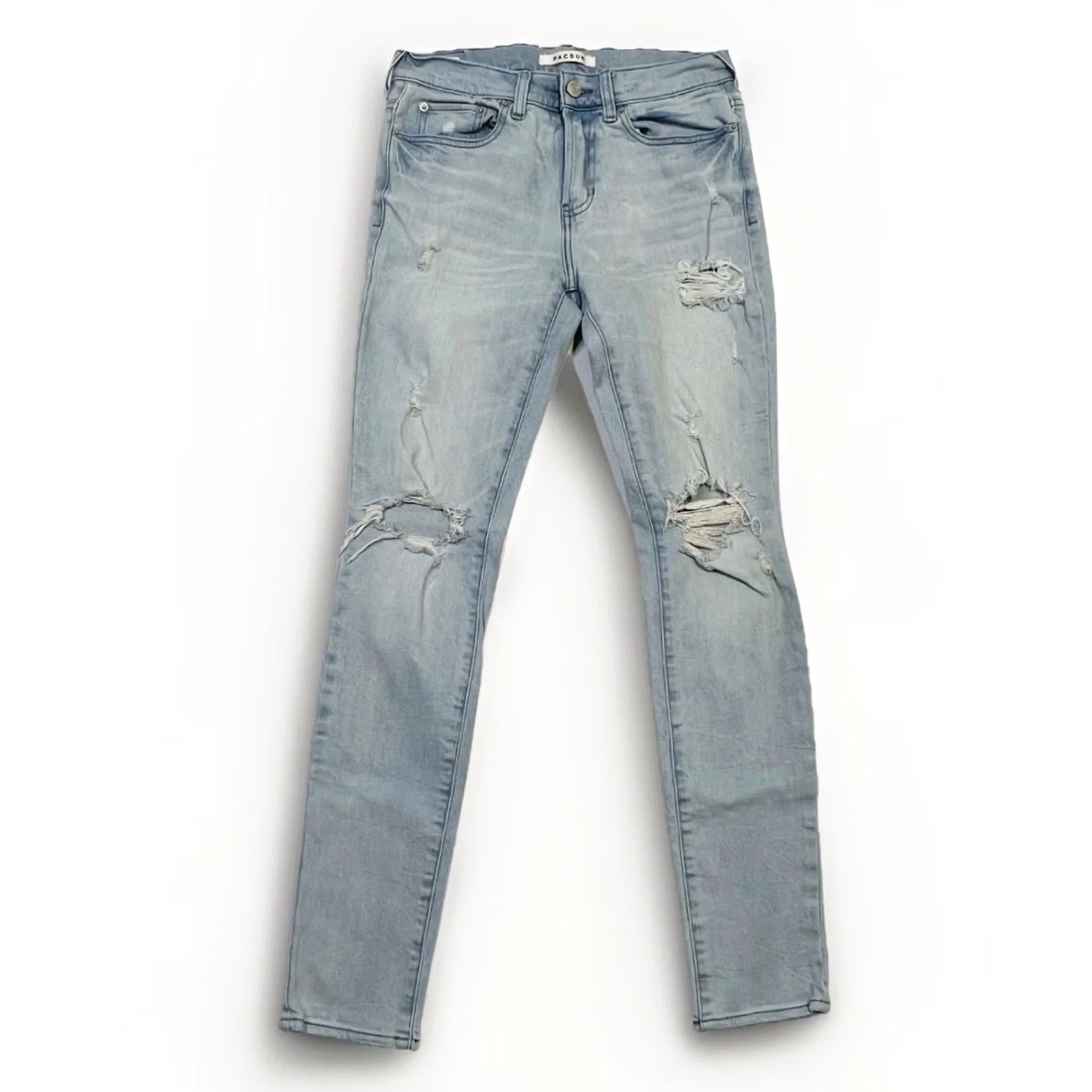 Pacsun Pacsun Los Angeles Stacked Skinny Light Blue Jeans 29x32 Active Stretch School Jeans Size US 29 - 2 Thumbnail