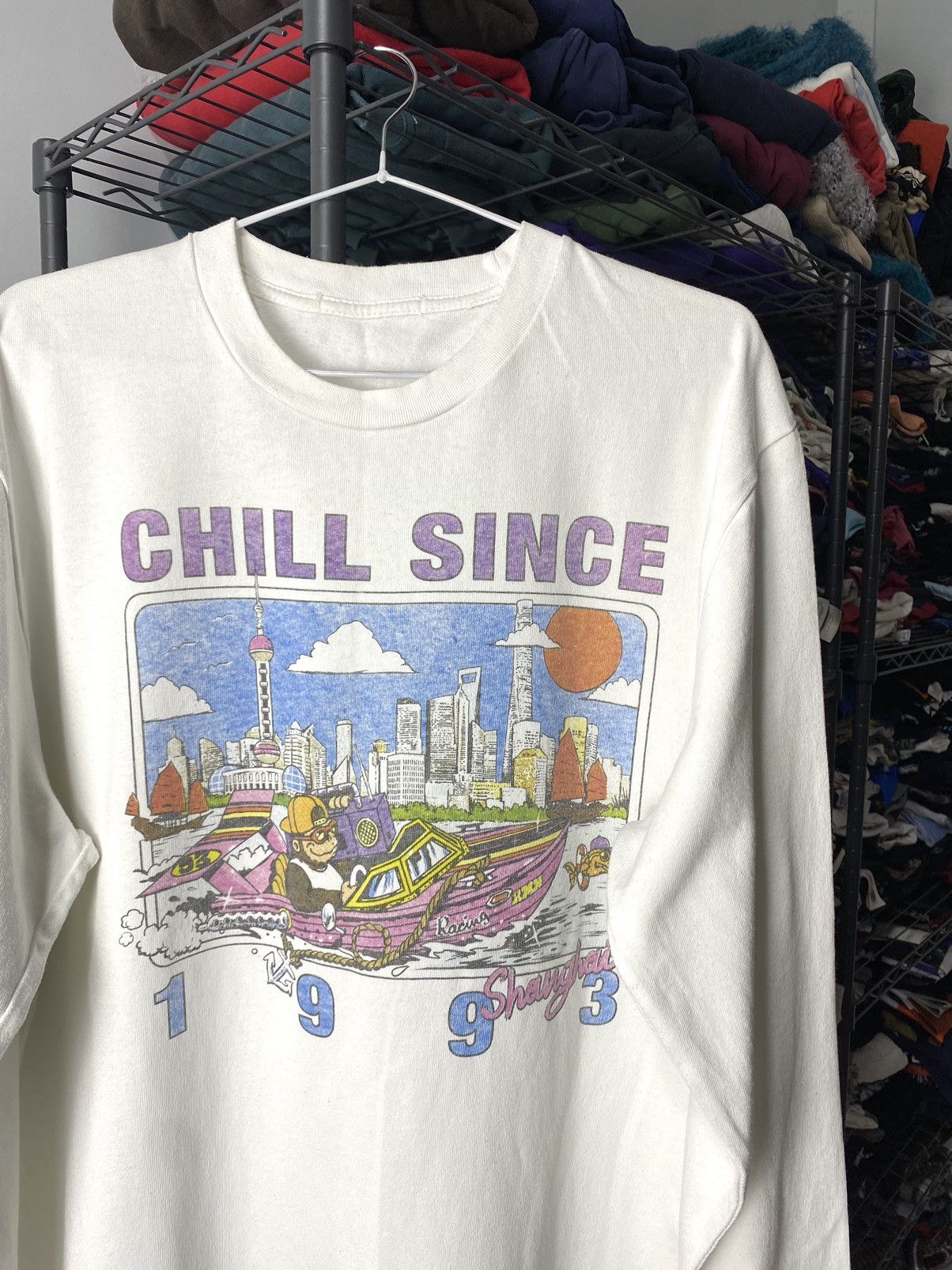 Cartoon Network Vintage 1993 Chill Since Racing Boat Sweatshirt Size US M / EU 48-50 / 2 - 2 Thumbnail