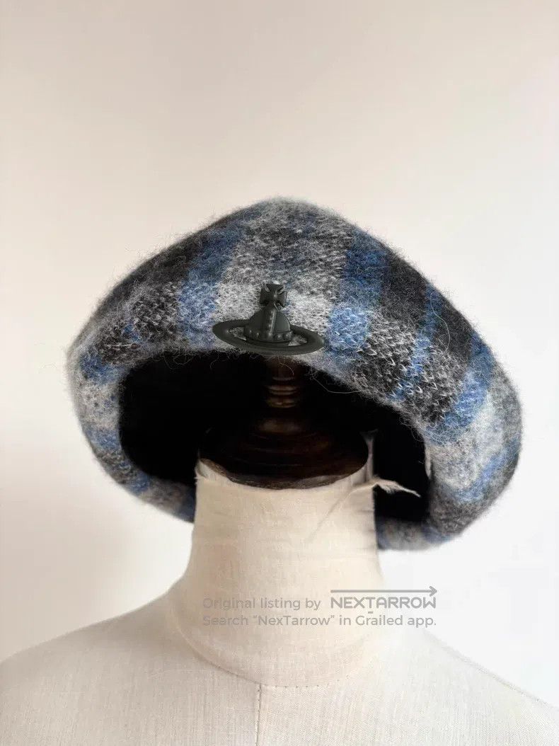 Vivienne Westwood Vivienne Westwood Vintage Grey Blue Plaid Beret Size ONE SIZE - 1 Thumbnail