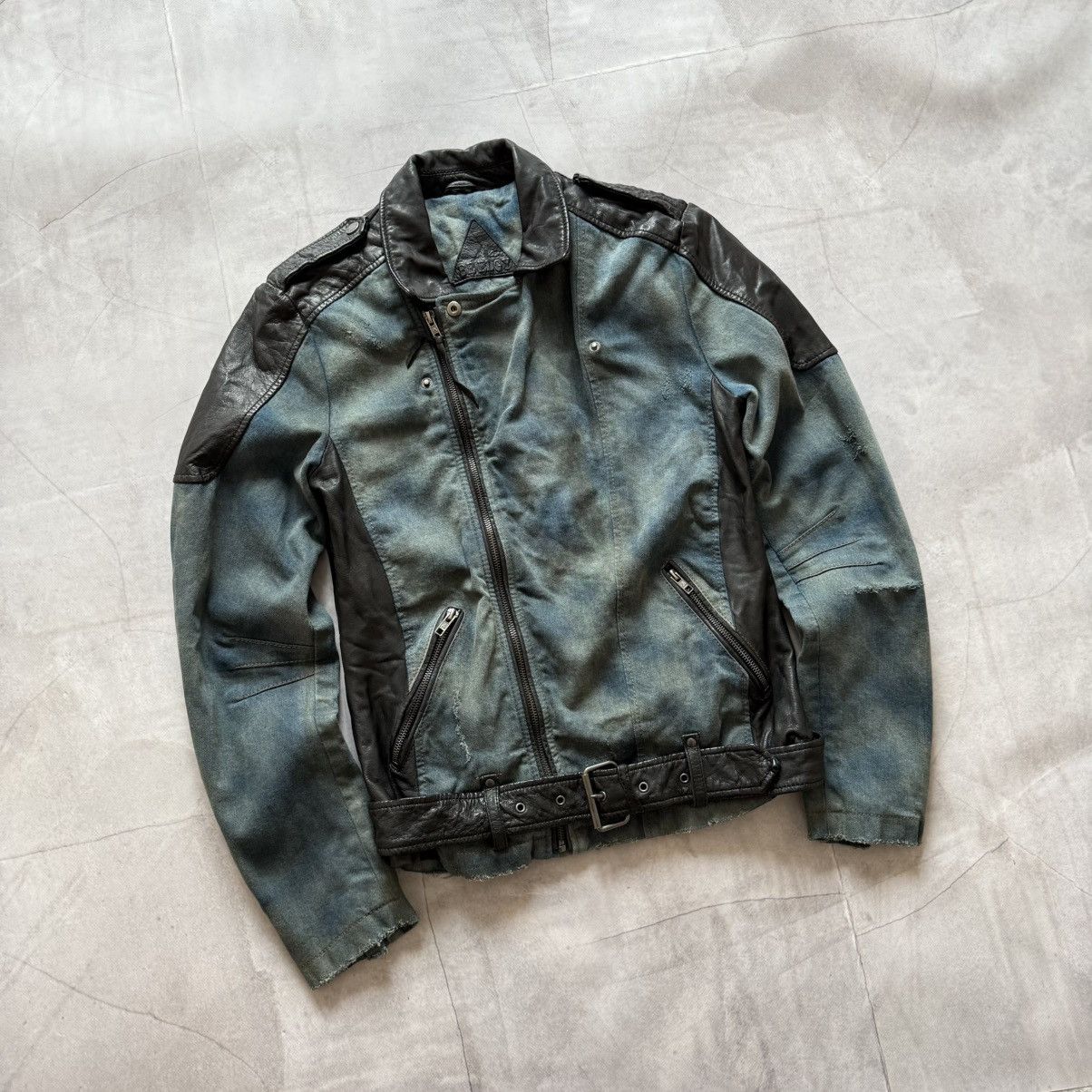 Hysteric Glamour × Undercover Gothic Leather Biker Distressed Jacket LGB Rick Owens Vibe Size US S / EU 44-46 / 1 - 6 Thumbnail