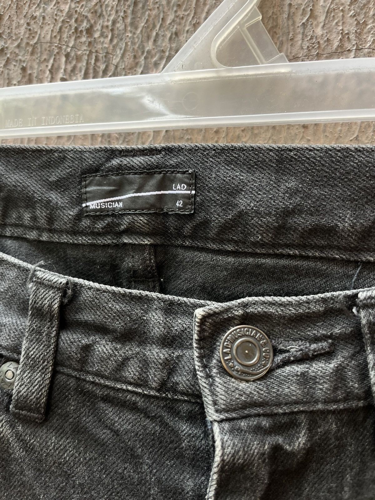 Japanese Brand LAD Musician Denim Black Wash Size US 30 / EU 46 - 12 Thumbnail