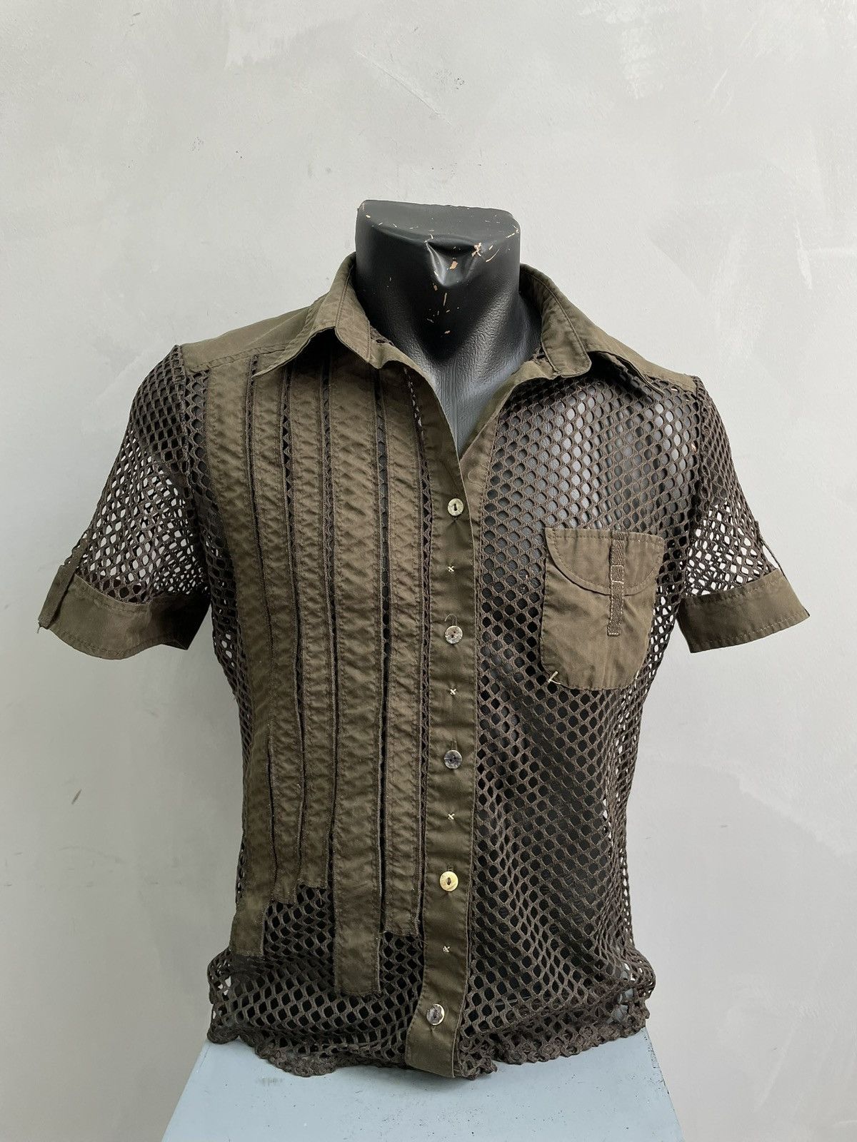 Junya Watanabe Rare mesh top cargo pockets Japanese style y2k shirt Size US S / EU 44-46 / 1 - 1 Thumbnail