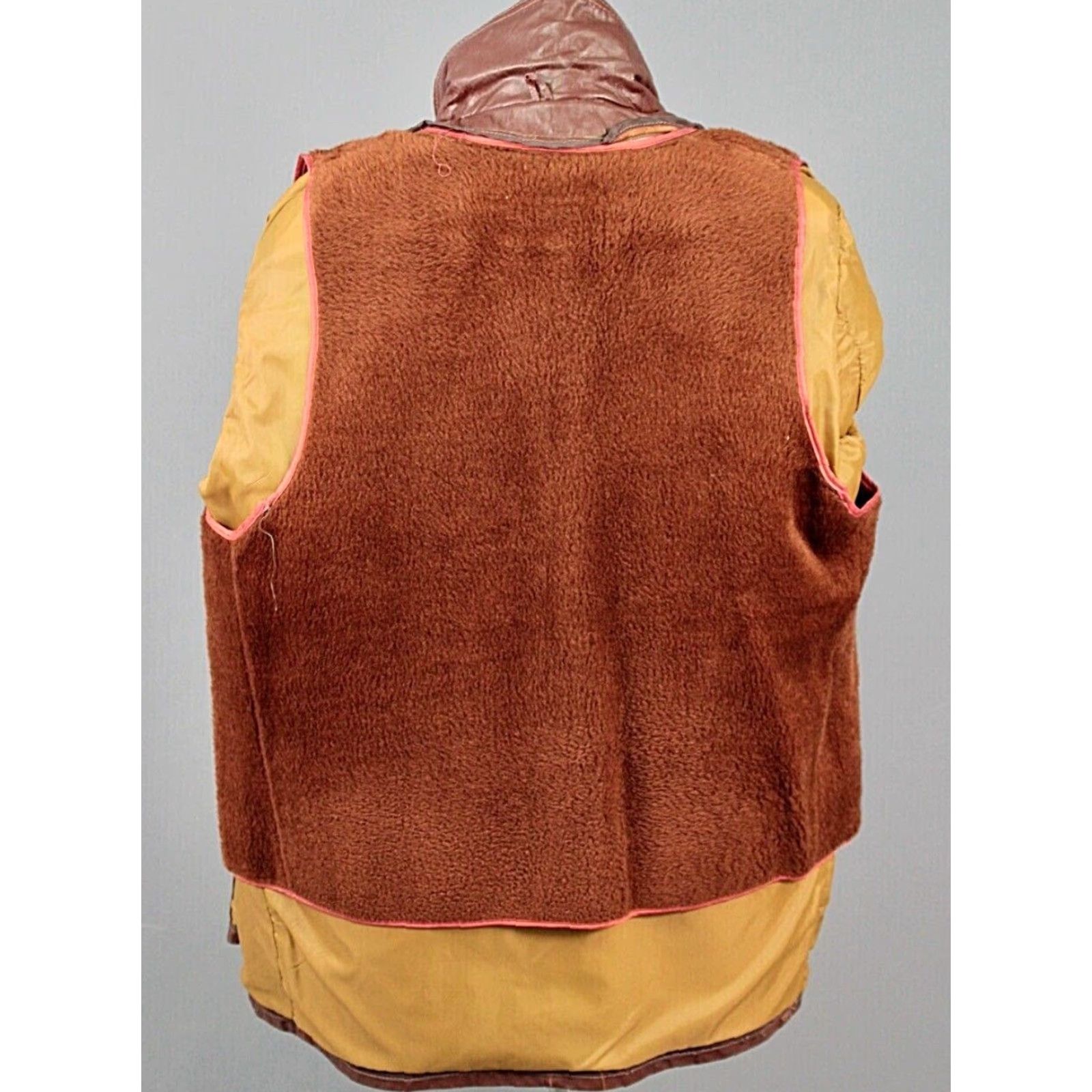 Vintage VINTAGE Men's VTG 70s Russet Brown Leather Jacket Sz Large 42 L 1970s Leather jacket Mens 70s Russet Brown Size US XS / EU 42 / 0 - 5 Thumbnail