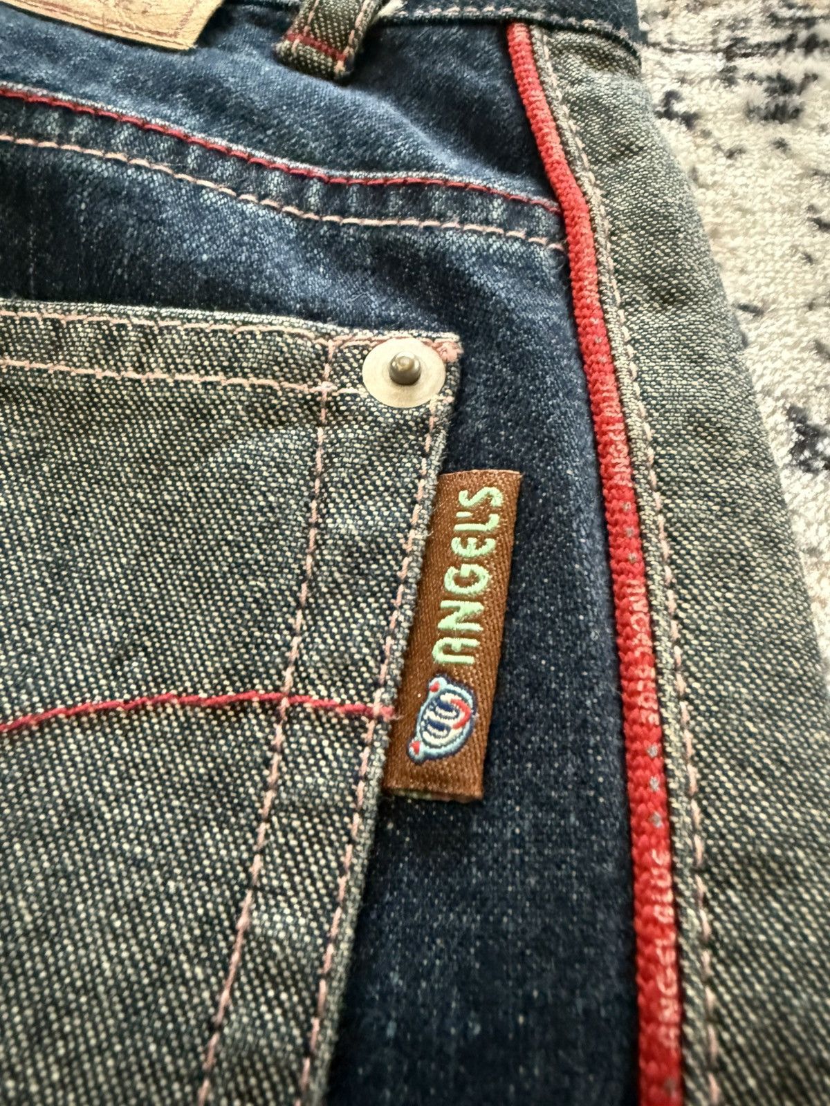Hysteric Glamour 2000s Angel Blue Kawaii Side Panel Patched Flared Jeans Y2K Size US 28 / EU 44 - 18 Thumbnail
