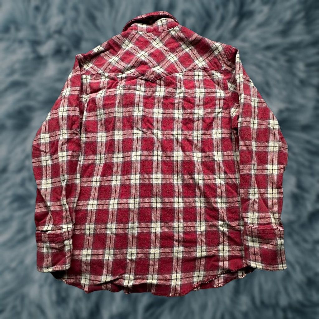Wrangler Wrangler Shirt Flannel Red Plaid Pearl Snap Long Sleeve Mens Medium Pockets Button-Up Casual Workwear M Regular Cotton Size US M / EU 48-50 / 2 - 1 Thumbnail