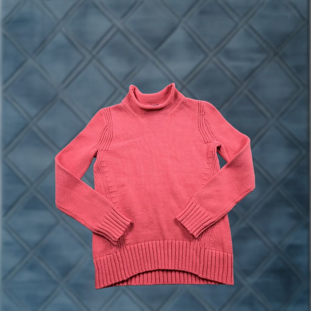 J.Crew J.Crew Sweater Womens M Pink Cotton Turtleneck Pullover Long Sleeve Size M / US 6-8 / IT 42-44 - 1 Thumbnail