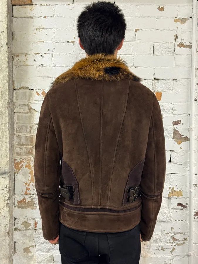 Roberto Cavalli 2000s Roberto Cavalli Fur Shearling Brown Leather Jacket Size US M / EU 48-50 / 2 - 3 Thumbnail
