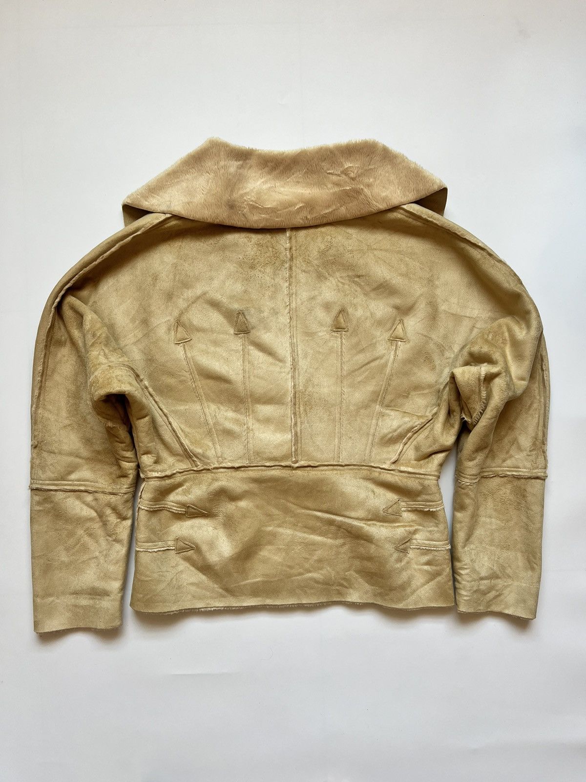 Vintage E-clat Women's Sheepskin Shearling Coat Jacket Japanese Size S / US 4 / IT 40 - 4 Thumbnail