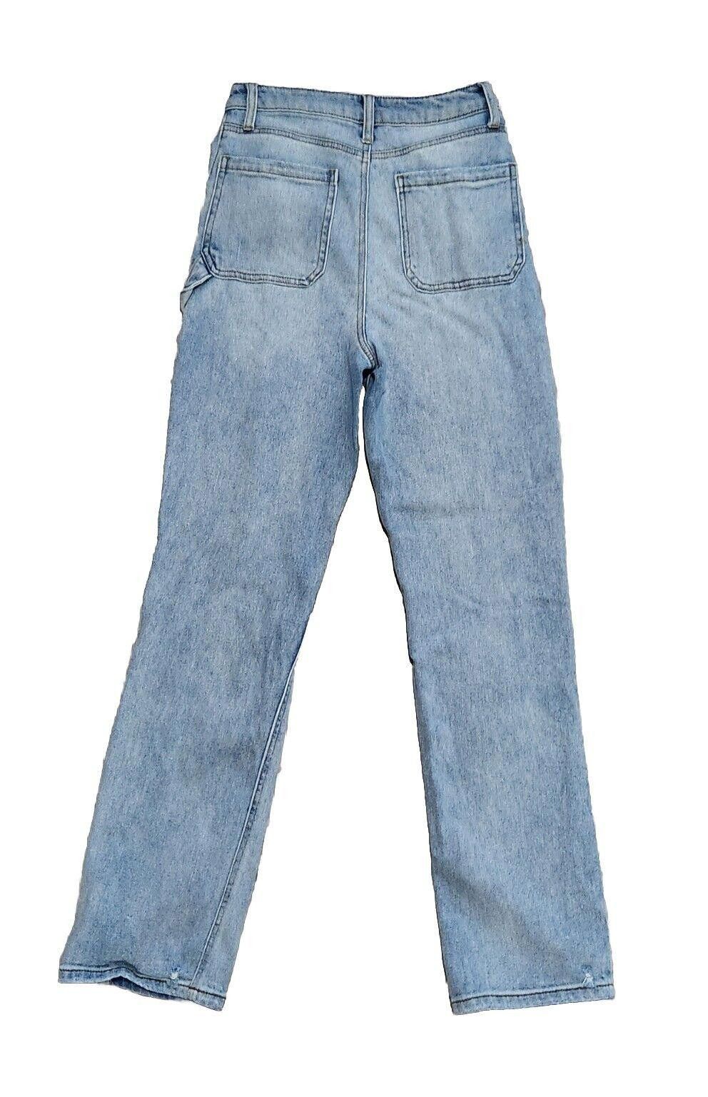 Designer Tinseltown Jeans Size 5 Light Wash Straight Distressed Light Size 28" / US 6 / IT 42 - 2 Thumbnail