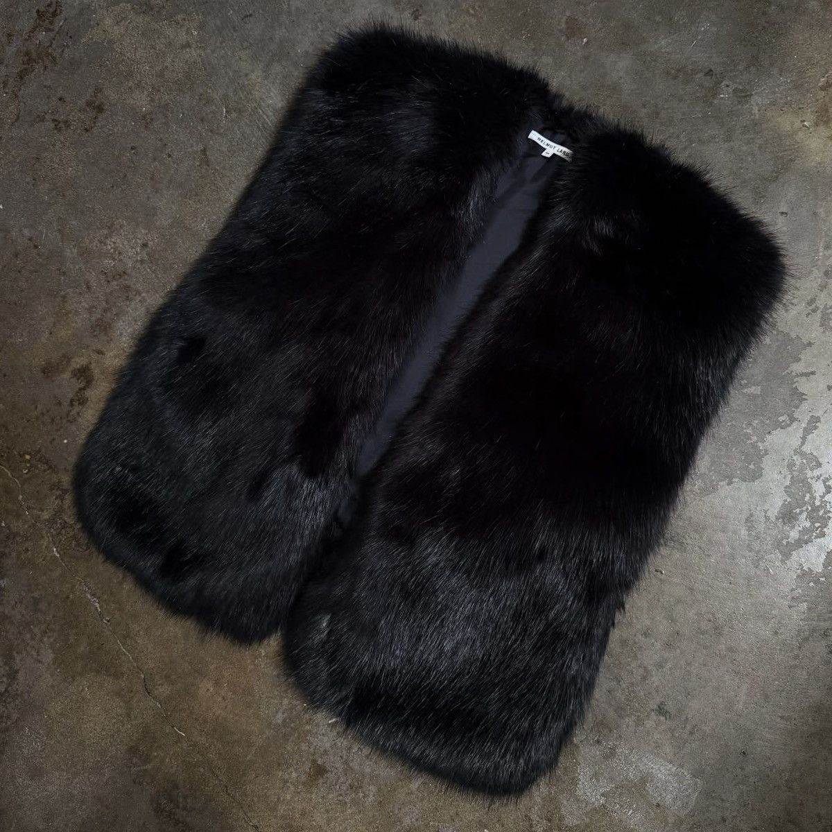 Helmut Lang HELMUT LANG BLACK FAUX FUR VEST - OS Size ONE SIZE - 3 Thumbnail