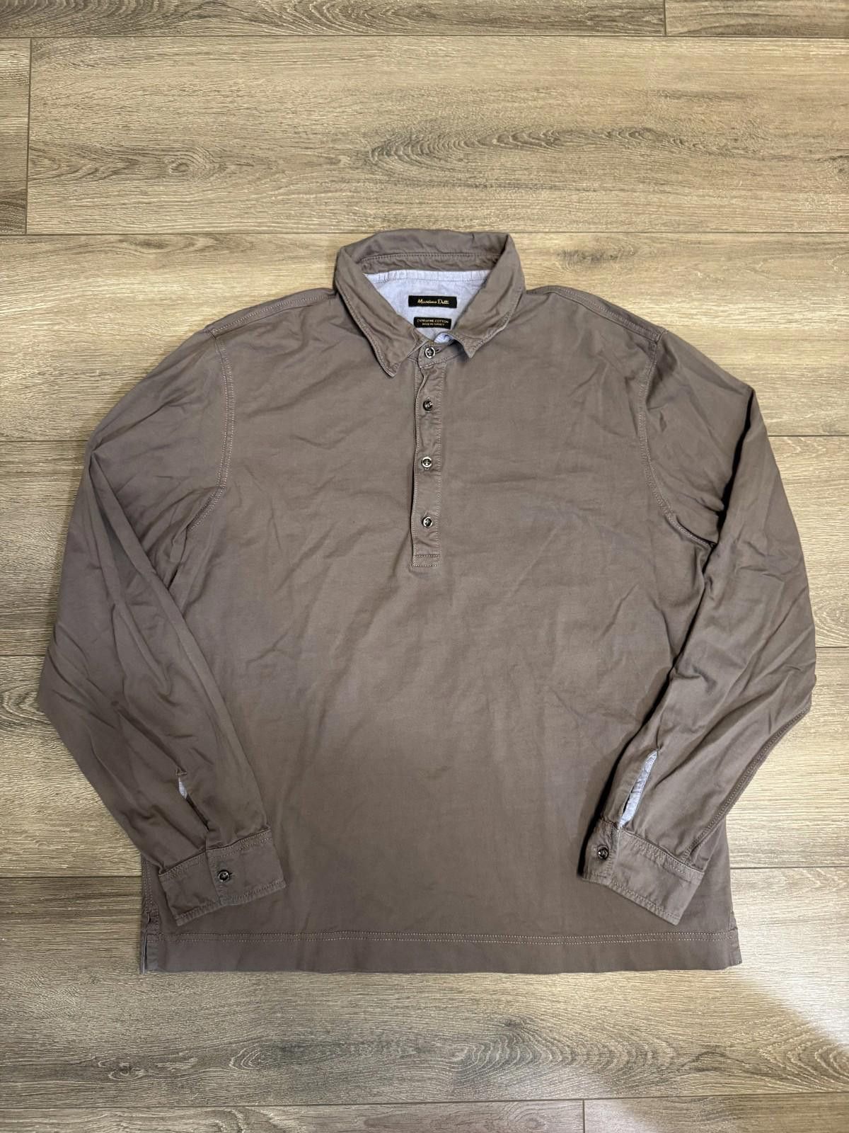 Massimo Dutti Massimo Dutti Long Sleeve Polo Shirt Men’s Grey Casual Fit Size US XL / EU 56 / 4 - 1 Thumbnail