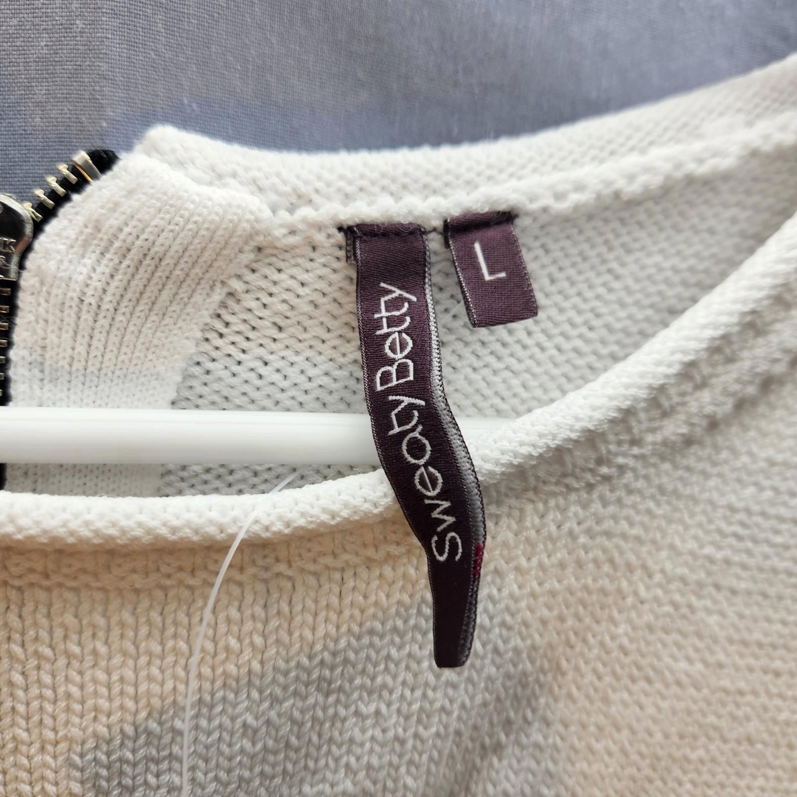 Designer Sweaty Betty Heavy Knit Sweater White Size Large New NWT Size L / US 10 / IT 46 - 5 Thumbnail