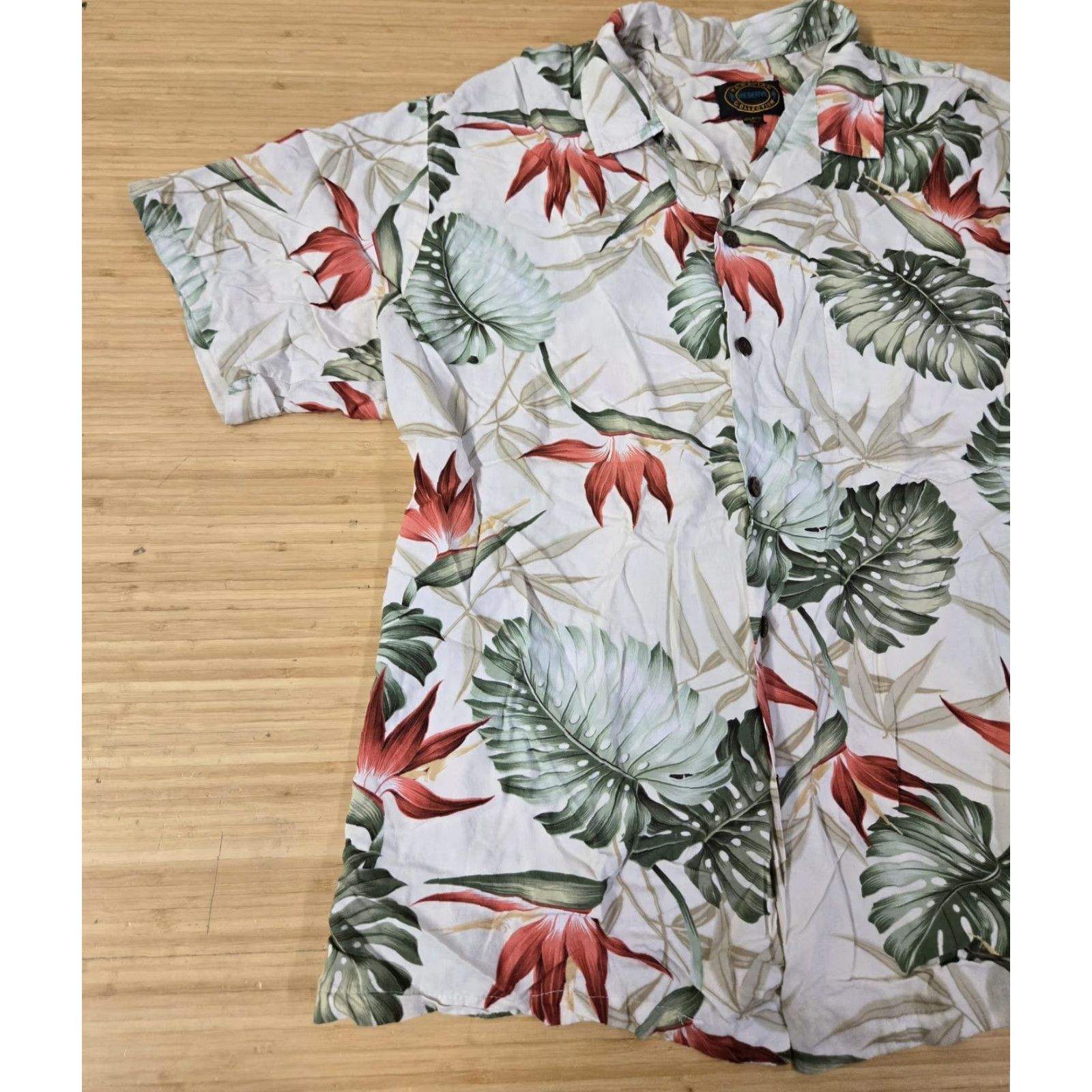 Vintage VINTAGE Hawaiian Reserve Collection Shirt Mens XL Green Aloha Floral Rayon Made Hawaii Size US XL / EU 56 / 4 - 3 Thumbnail