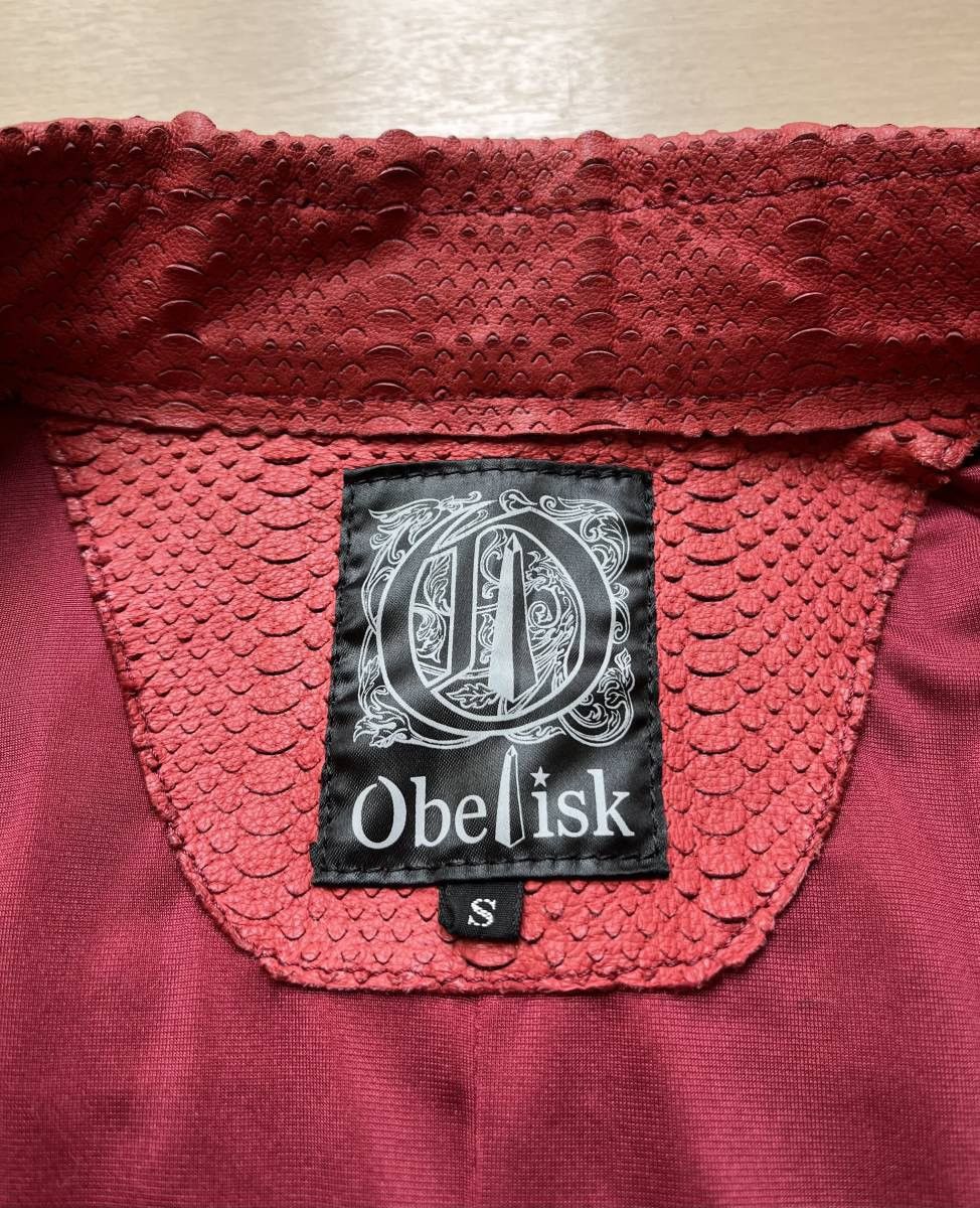 Japanese Brand Obelisk Red Scale Leather Jacket Size US S / EU 44-46 / 1 - 5 Thumbnail