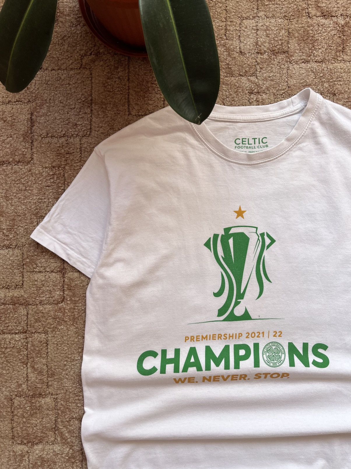 Vintage FC Celtic 2021/22 Champions "We Never Stop" Fans Tee Size US M / EU 48-50 / 2 - 2 Thumbnail