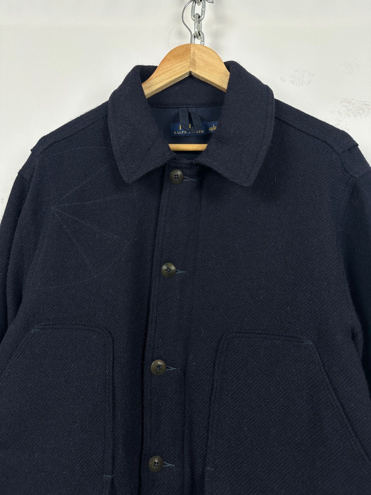 Polo Ralph Lauren Polo Ralph Lauren Wool/Alpaca Navy Blue Military Jacket Size US L / EU 52-54 / 3 - 13 Thumbnail