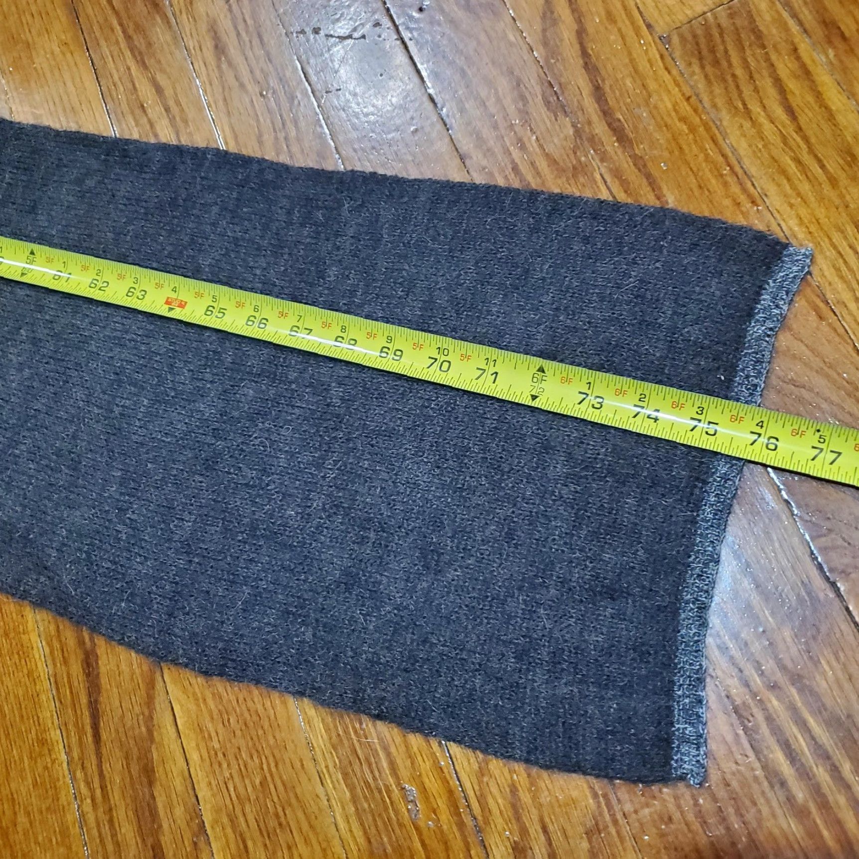 Cremieux Daniel Cremieux Scarf Womens Gray 100% Alpaca Knit Signature Collection Peru Scarf Womens One Size Gray Charcoal Solid Knit Fall Winter Womens Size ONE SIZE - 4 Thumbnail