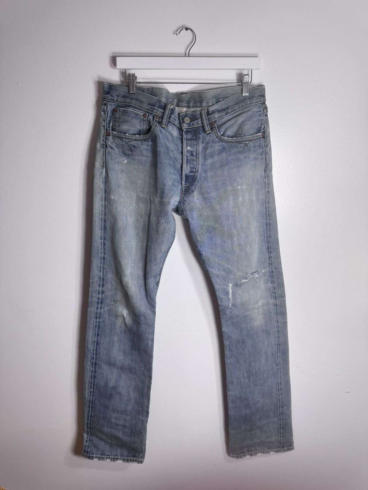 Polo Ralph Lauren × RRL Ralph Lauren RRL distress denim jeans Size US 32 / EU 48 - 1 Thumbnail