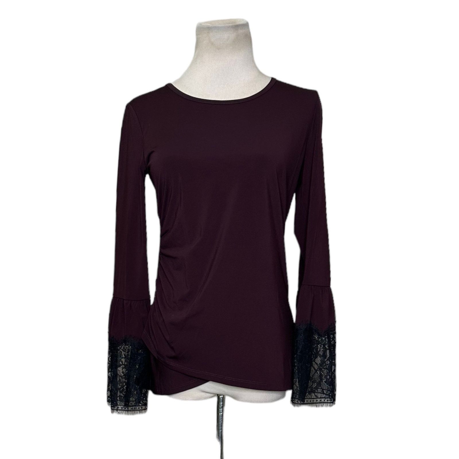 KOBI HALPERIN KOBI Aubergine Miley Long Sleeve Blouse size Small Size S / US 4 / IT 40 - 1 Thumbnail