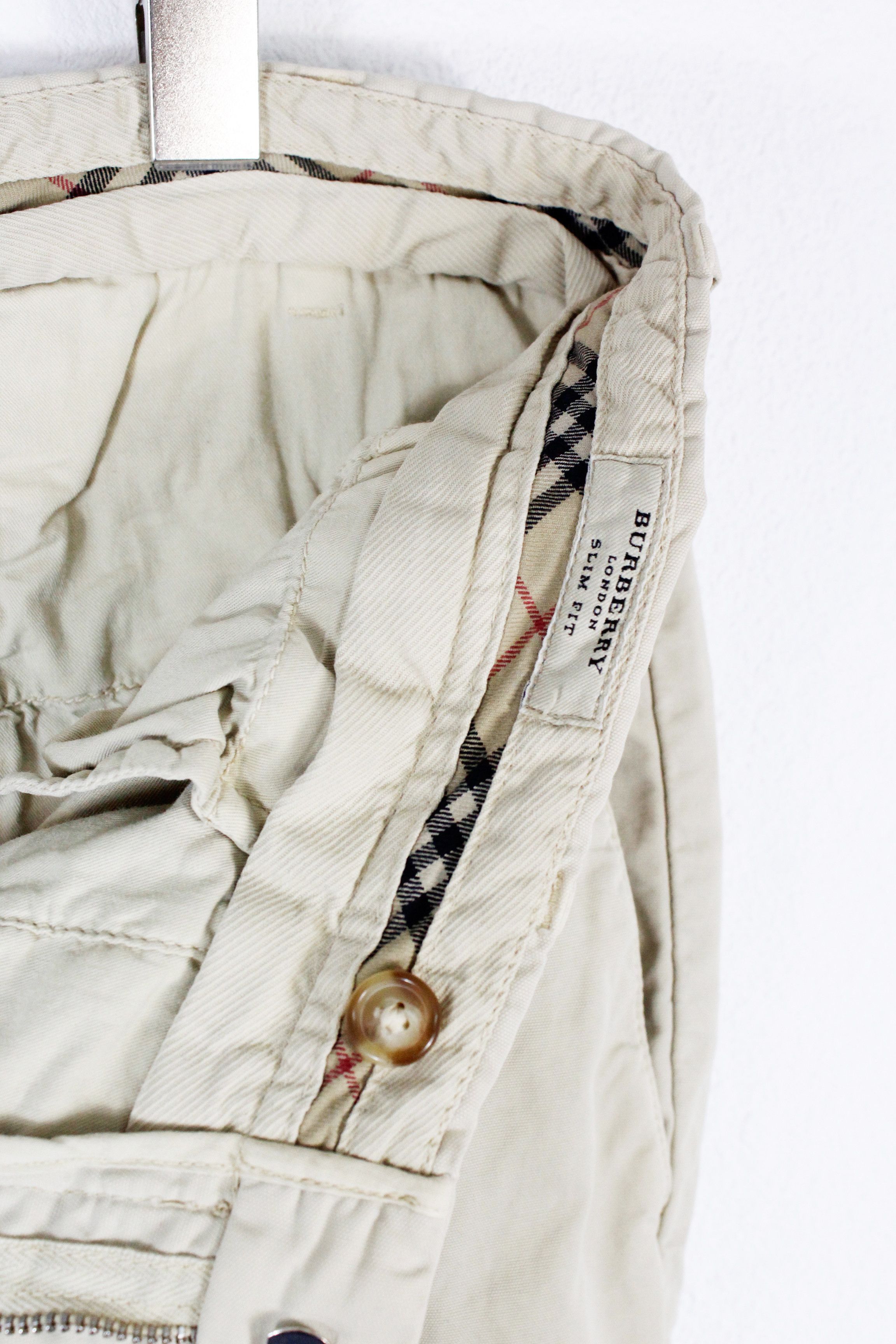 Burberry Burberry Beige Cotton Slim Fit Trousers Chino Pants Size US 36 / EU 52 - 7 Thumbnail