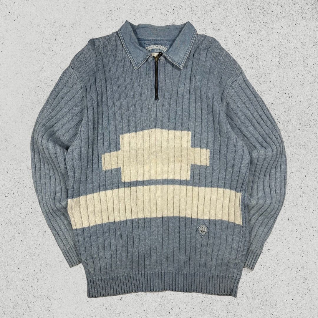 Vintage Vintage 1990s Denim Knitted Women’s Sweatshirt Size XL / US 12-14 / IT 48-50 - 1 Thumbnail