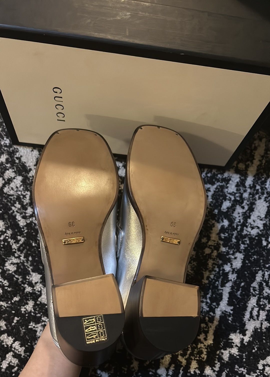 Gucci Gucci Vegas Leather Horsebit Loafers Argento Size US 9 / IT 39 - 7 Thumbnail