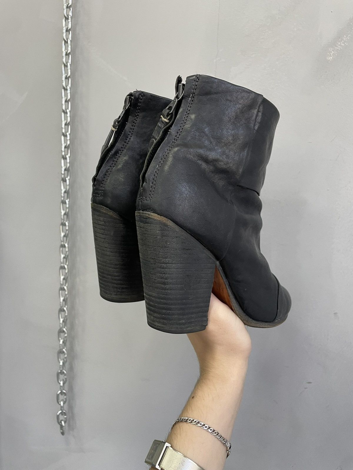 Rag & Bone Rag & Bone leather ankle boots vintage y2k rick owens style Size US 6 / IT 36 - 4 Thumbnail